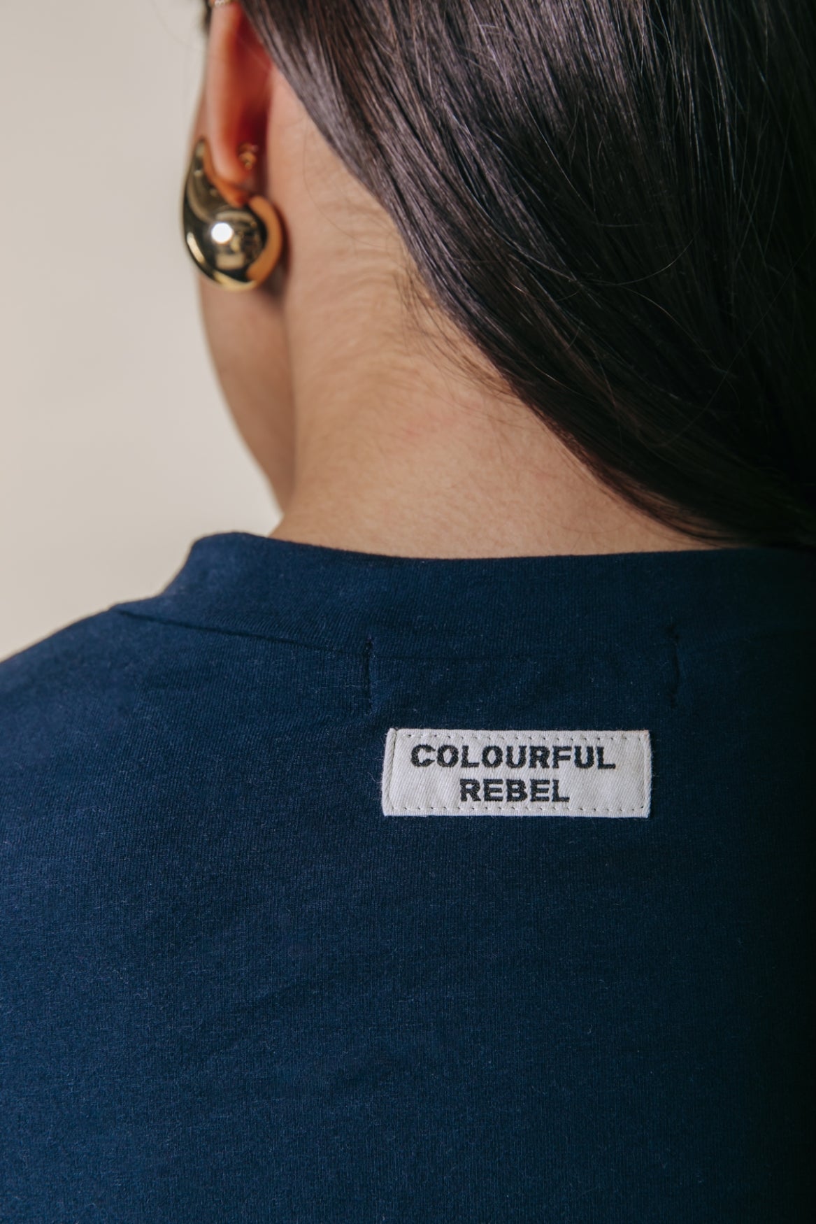Fitted Long-Sleeve Top | Dark Navy