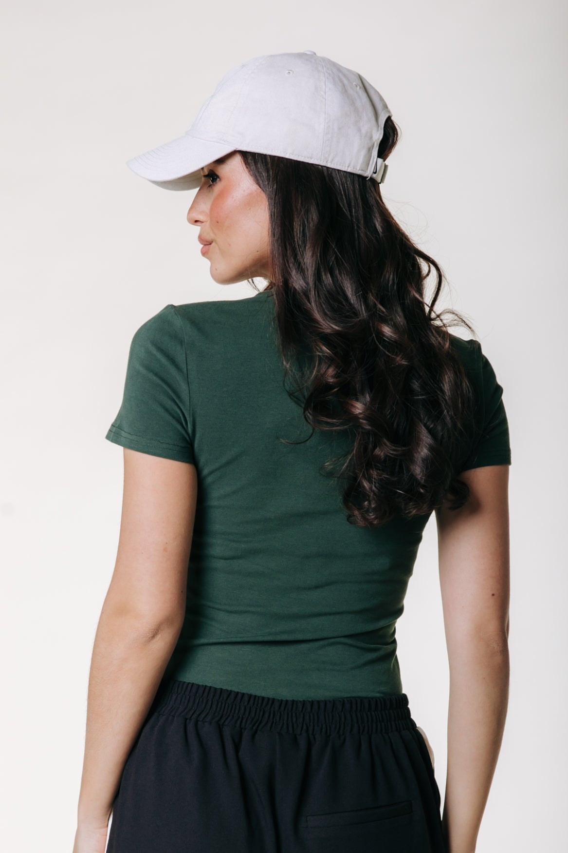 Fitted T-shirt | Dark green