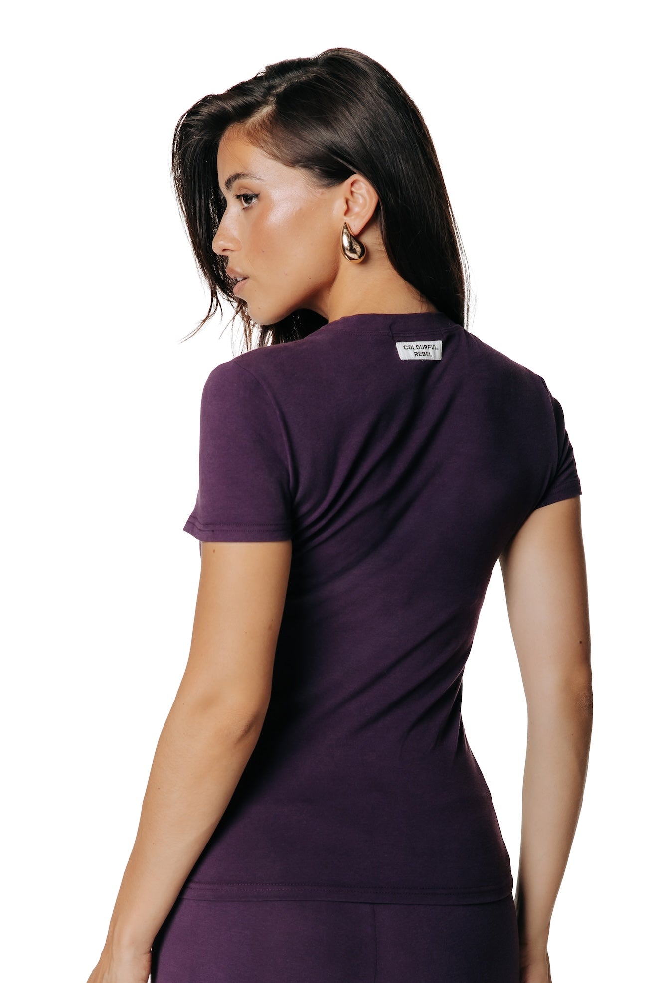 Fitted T-shirt | Dark purple <!-- text -->  <!-- US -->