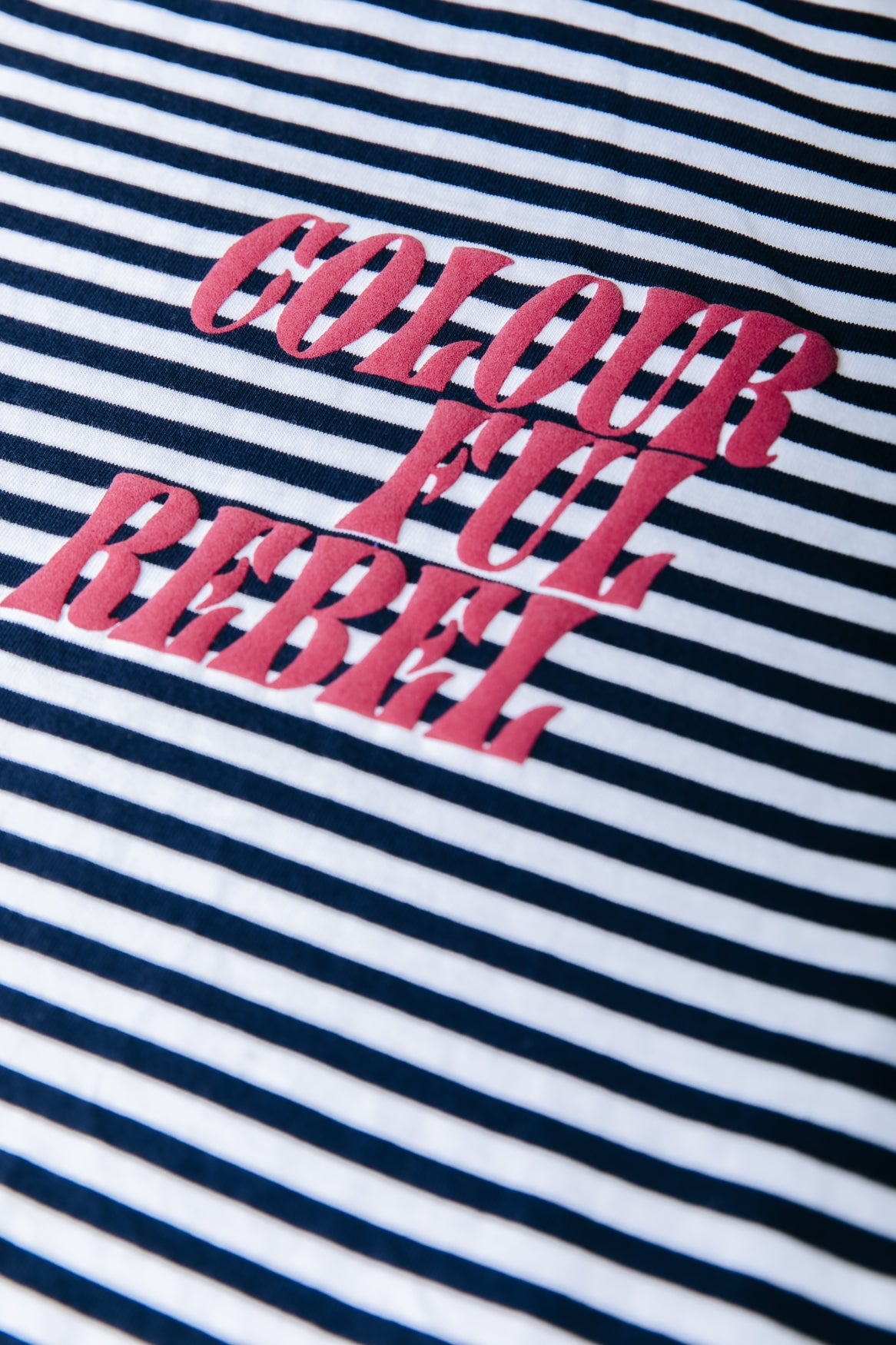 Striped Logo Loosefit Tee | Deep blue