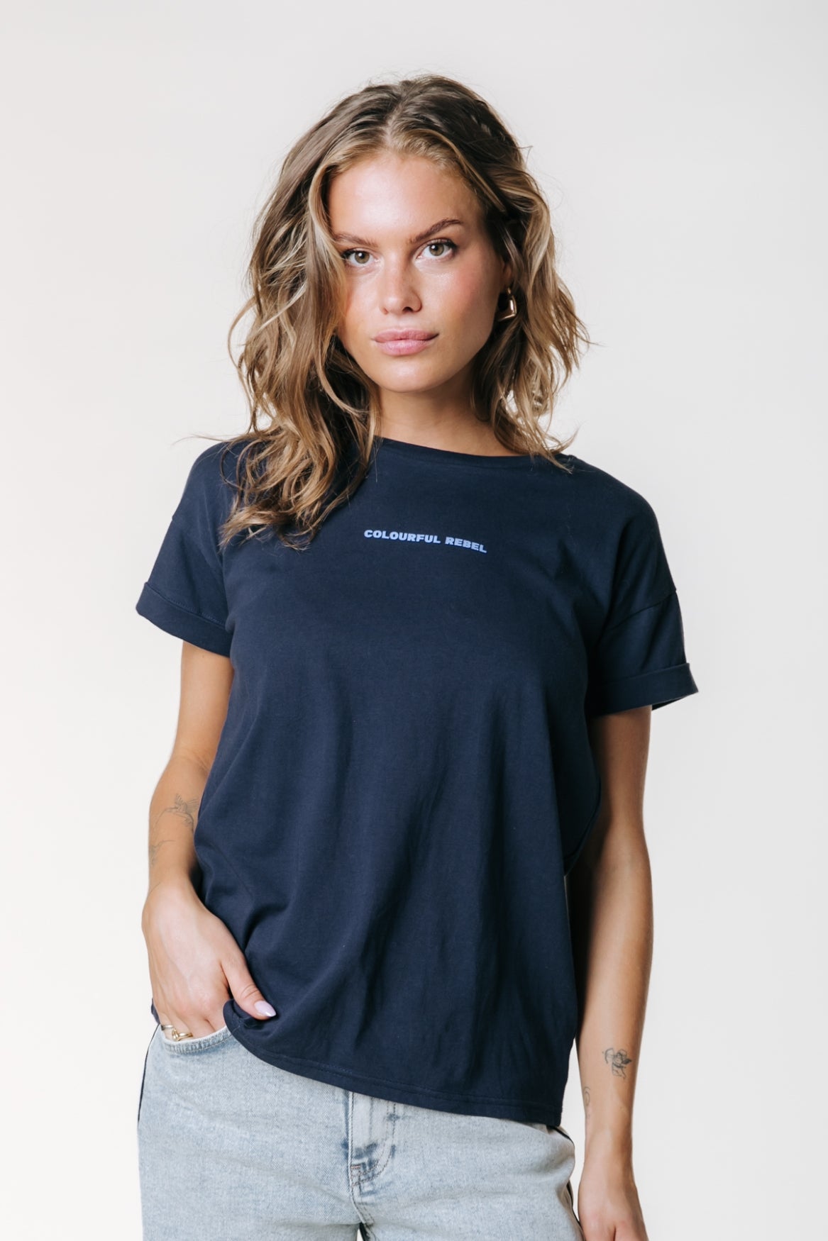Uni Logo Boxy Tee | Deep blue