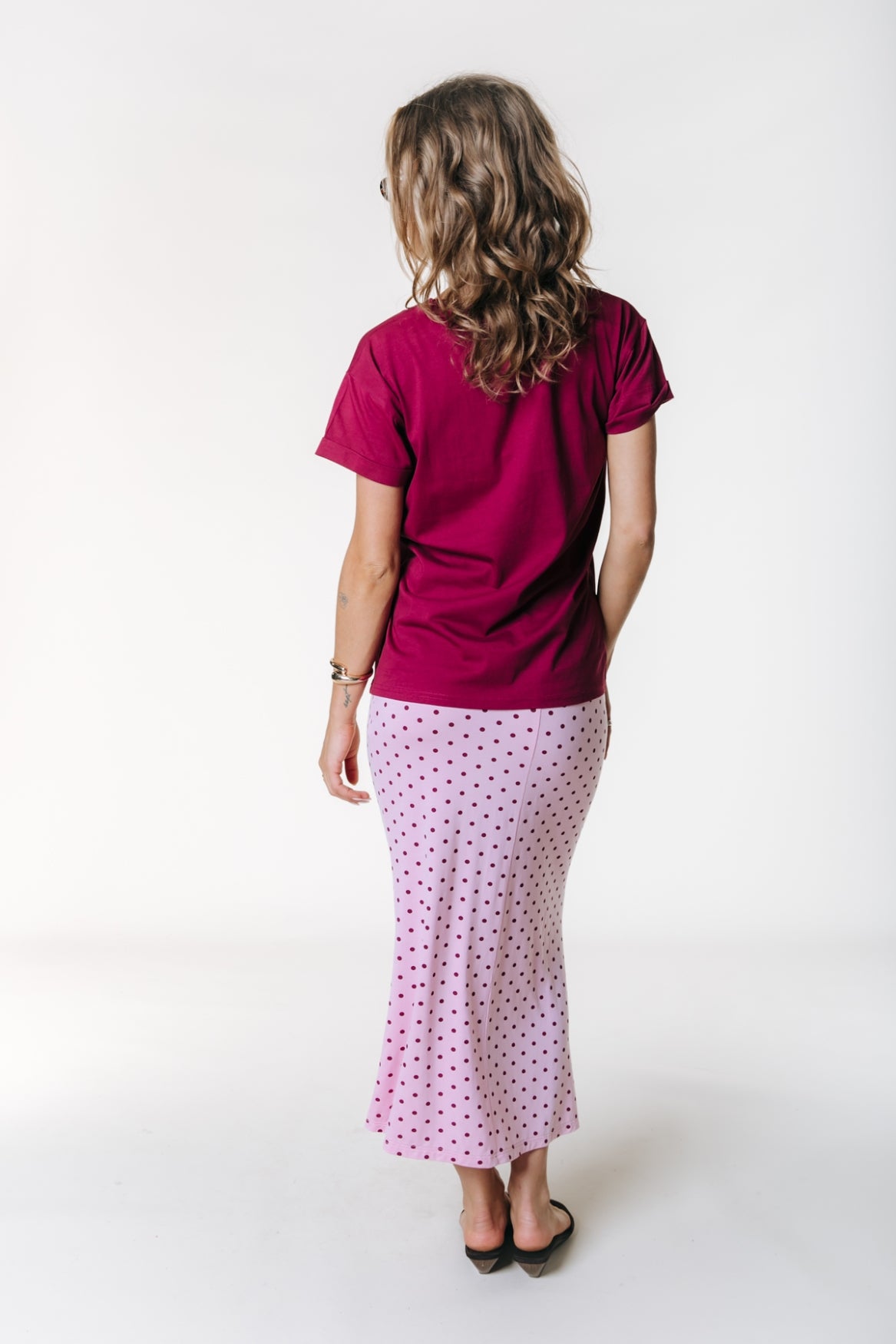 Uni-Logo T-Shirt | Tiefes Burgunderrot