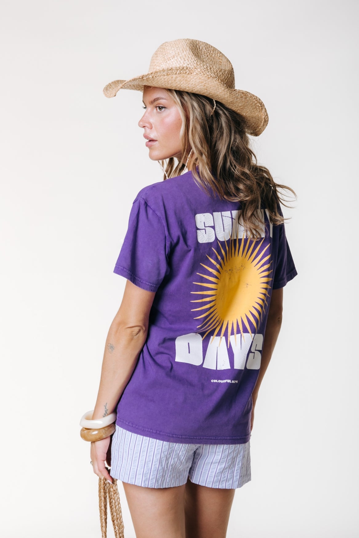 Sunny Days Acid Wash T-shirt | Purple