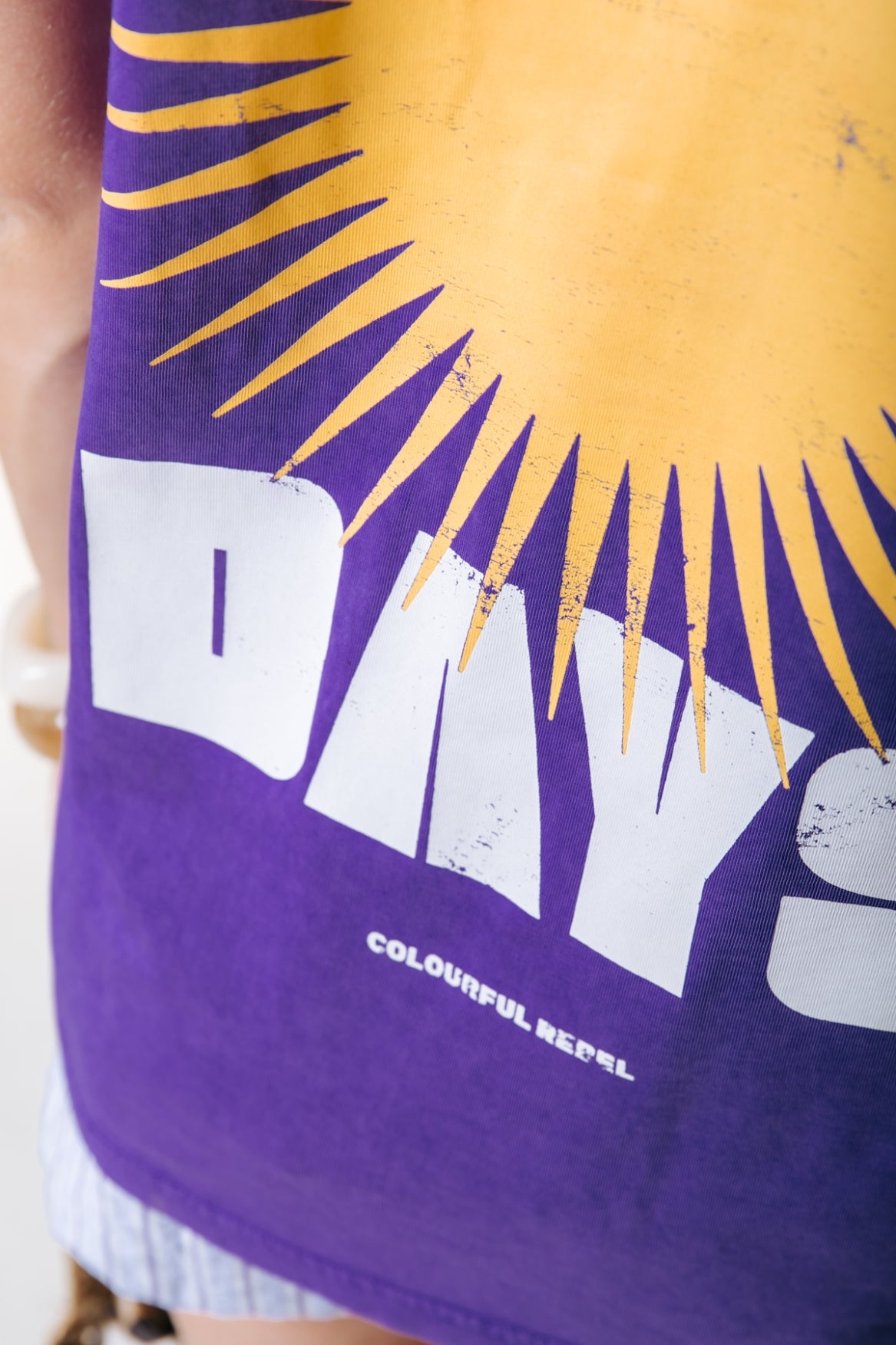Sunny Days Acid Wash T-shirt | Purple