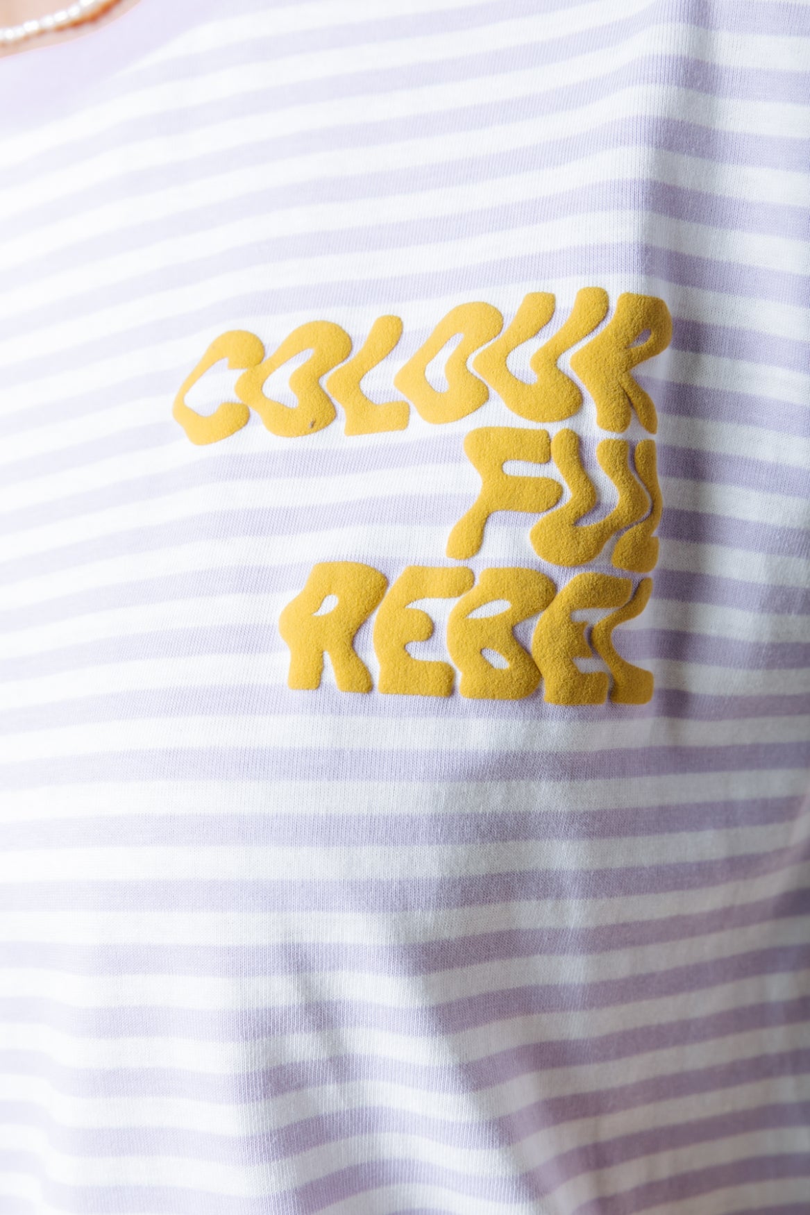 Puff Logo Stripe T-shirt | Light Lavender
