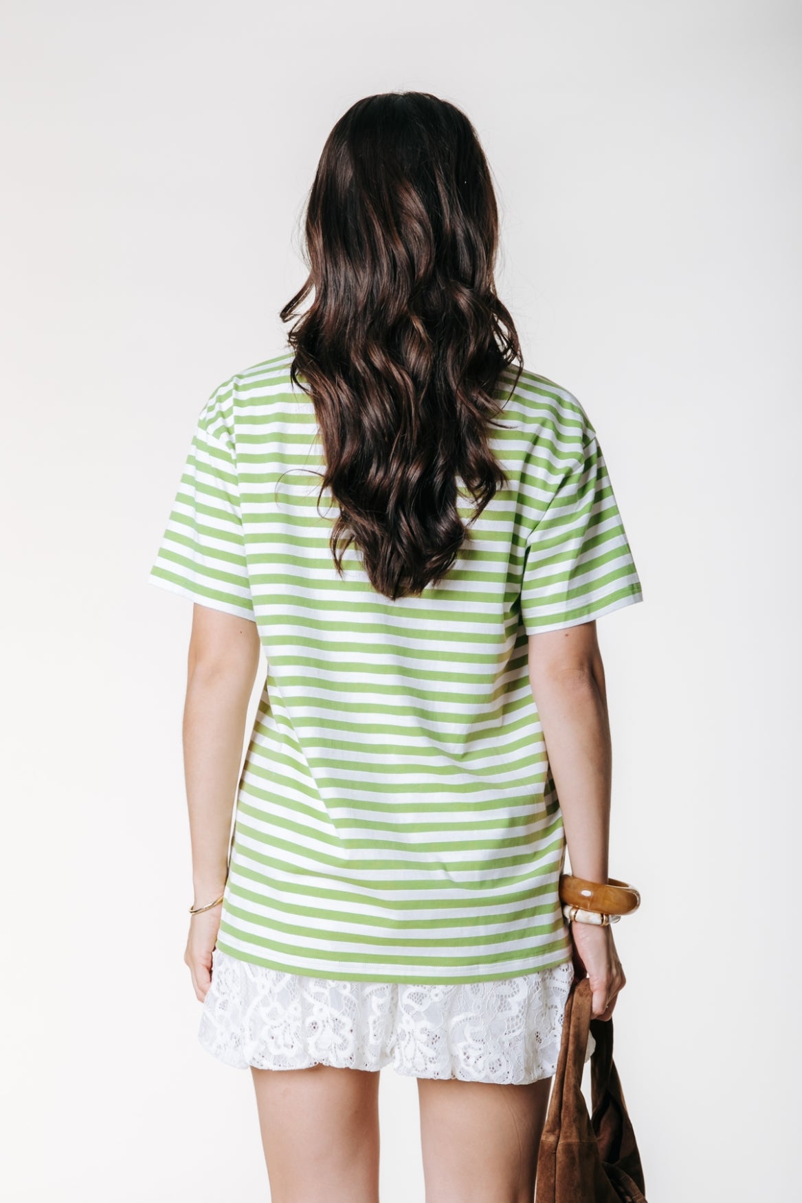 Puff Logo Stripe T-shirt | Pickle Green