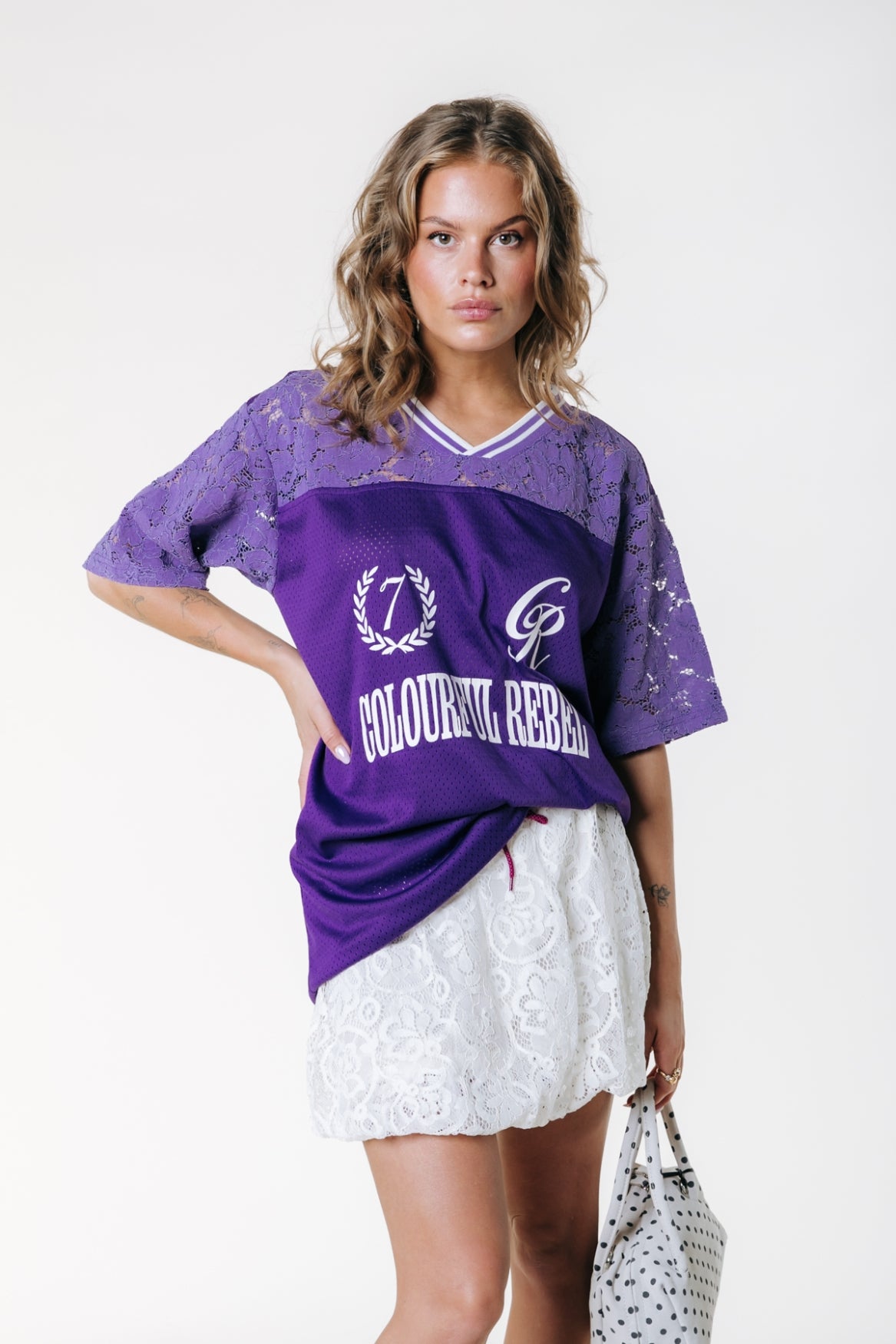 Tayla 37 Football T-shirt | Dark Lavender