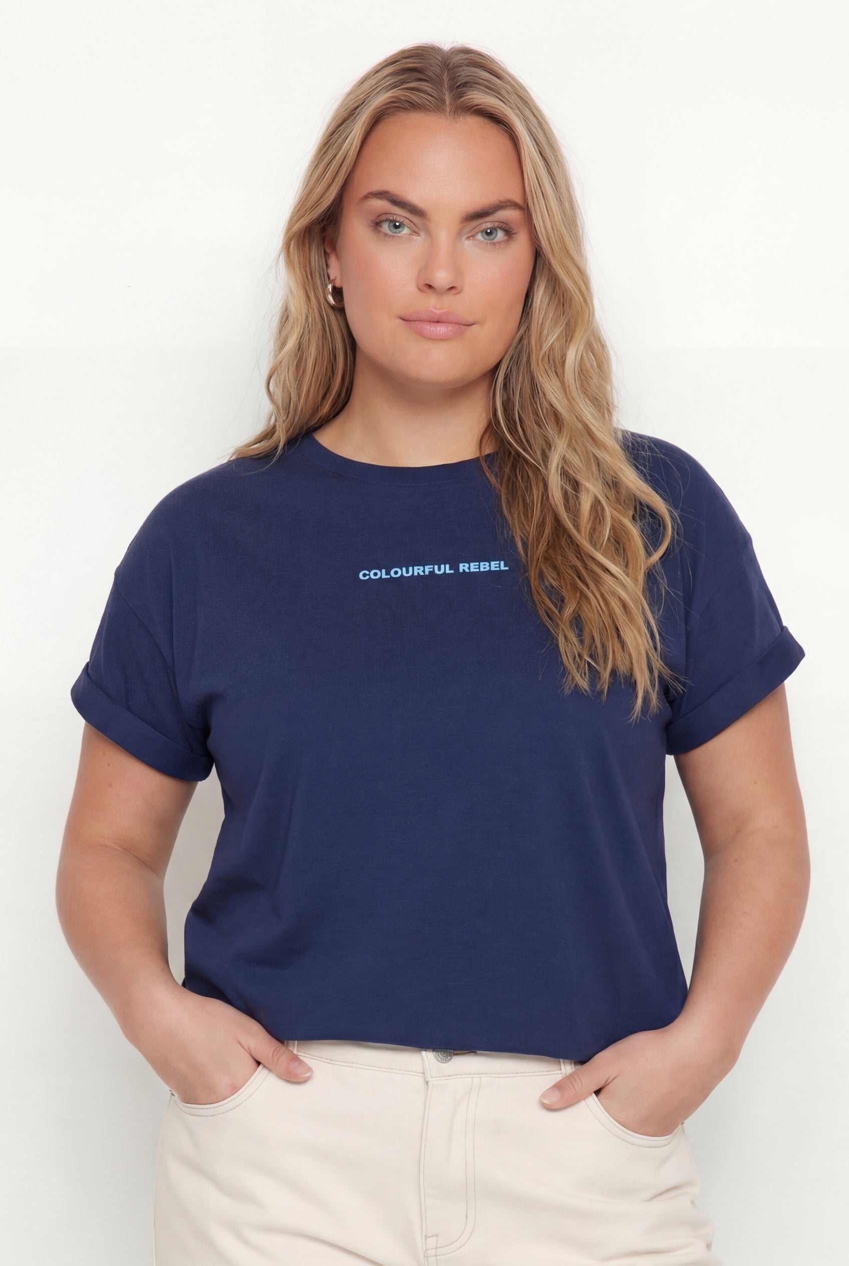 Uni Logo Boxy Tee | Dunkelblau