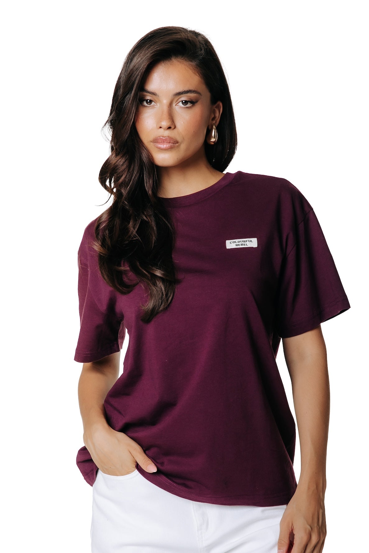 Label T-shirt | Merlot Red