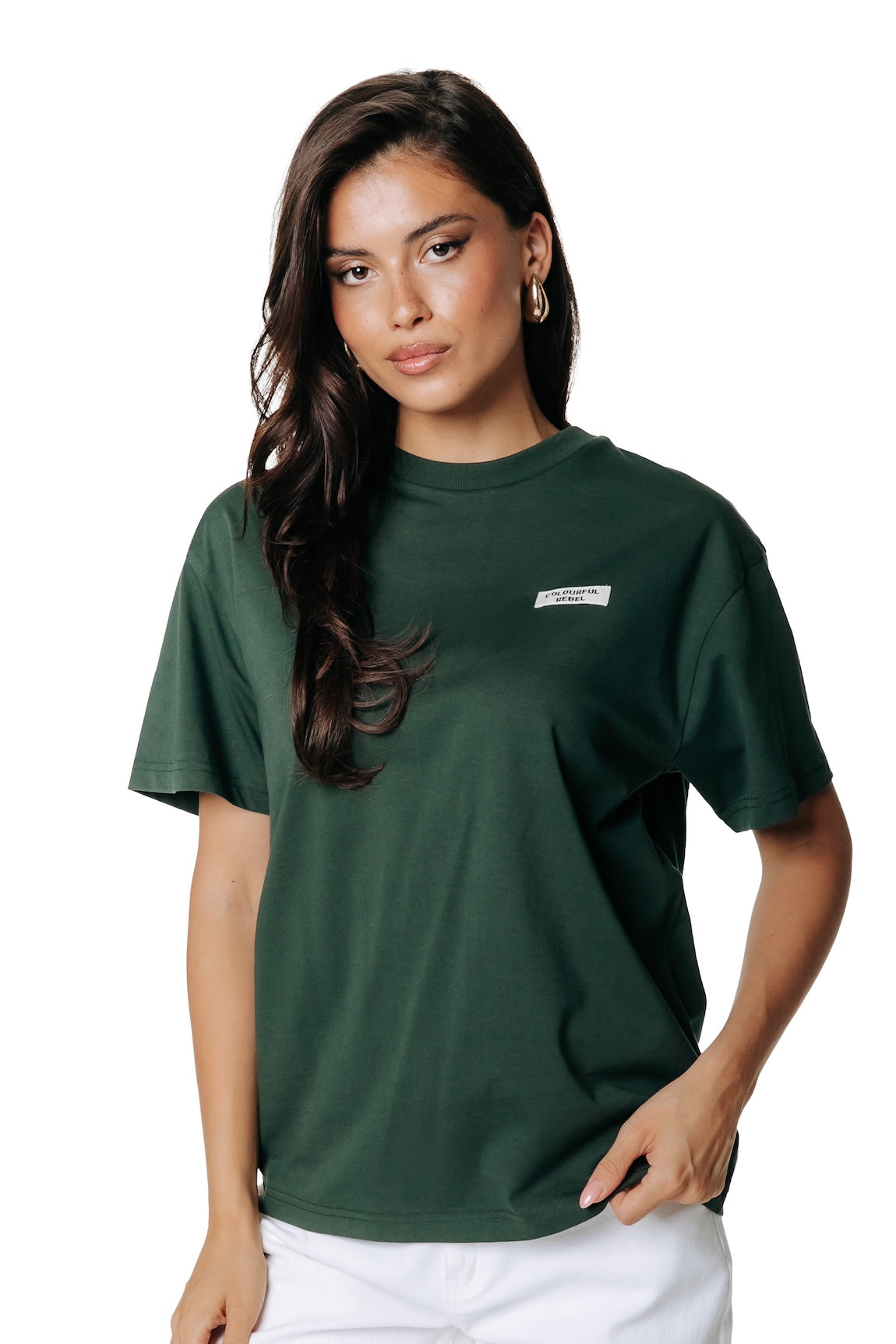 Label T-shirt | Dark green