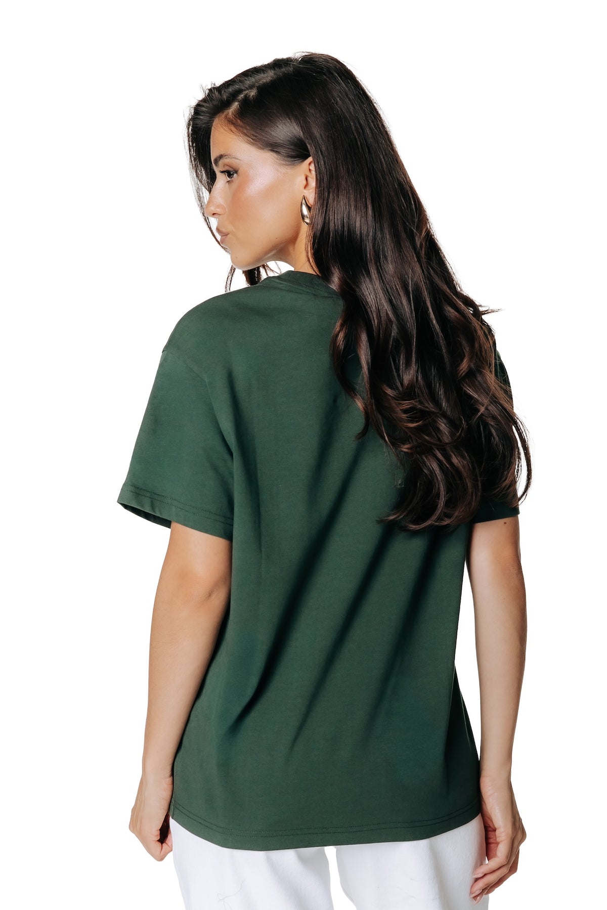 Label T-shirt | Dark green
