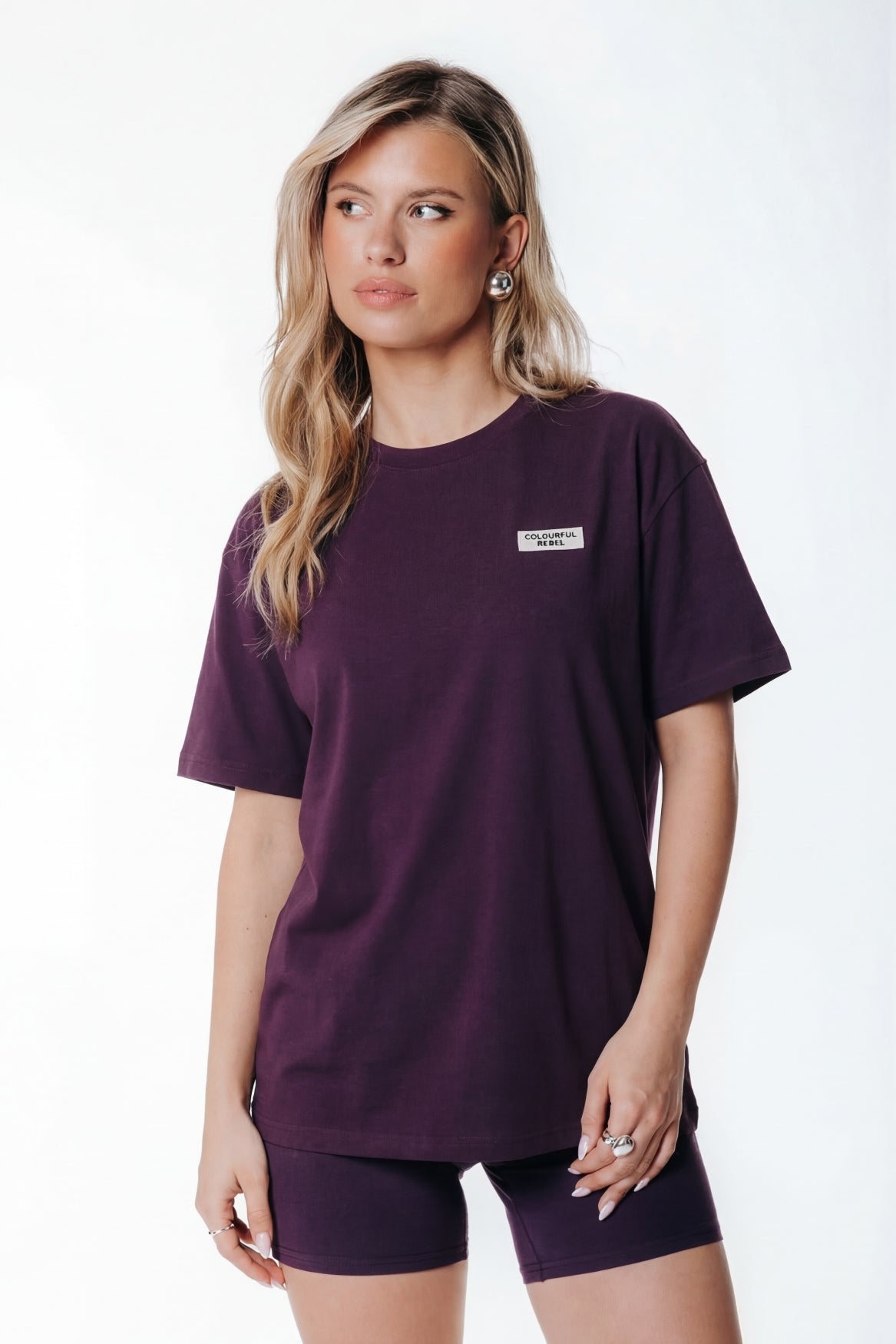 Label T-shirt | Dark purple