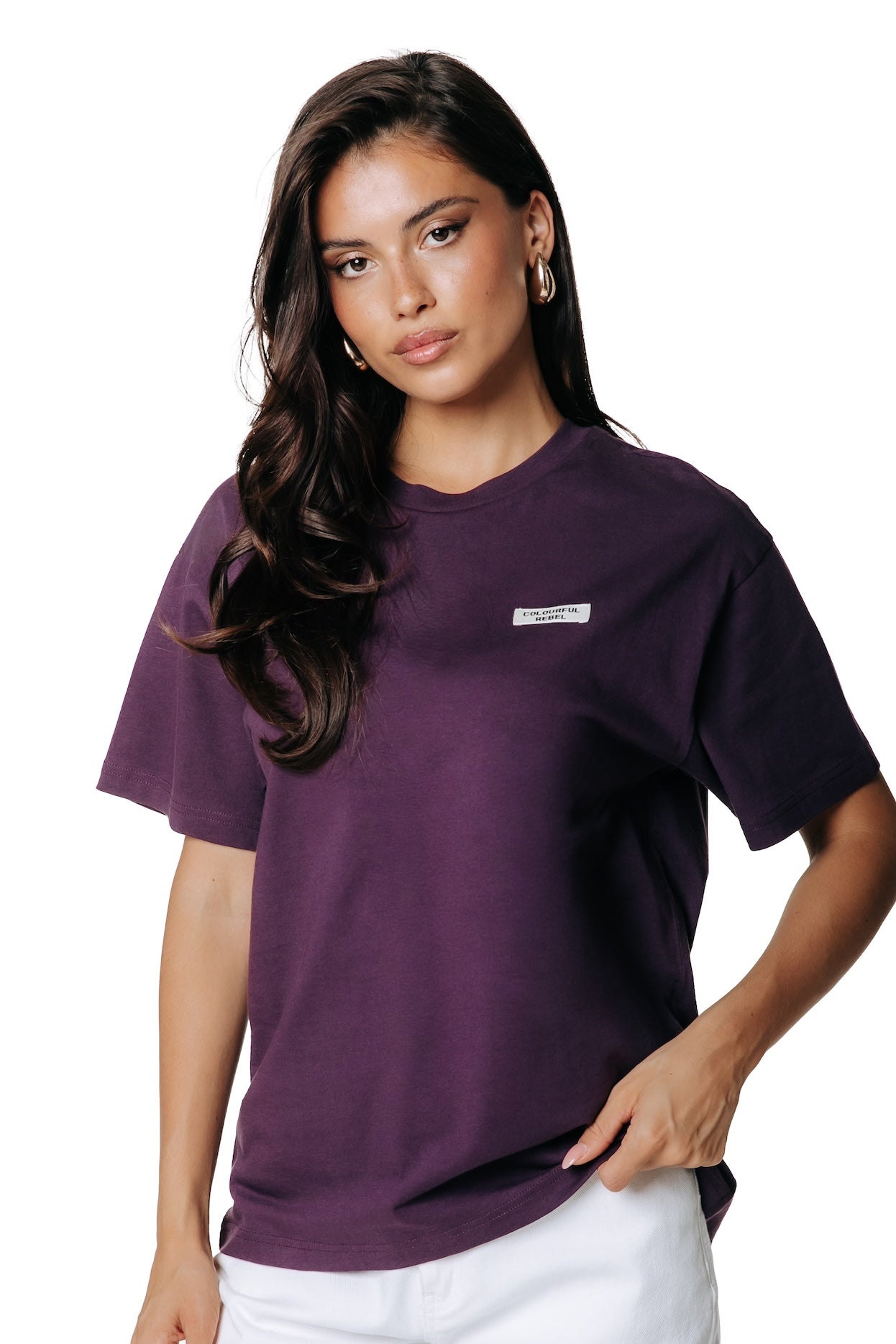 Label T-shirt | Dark purple