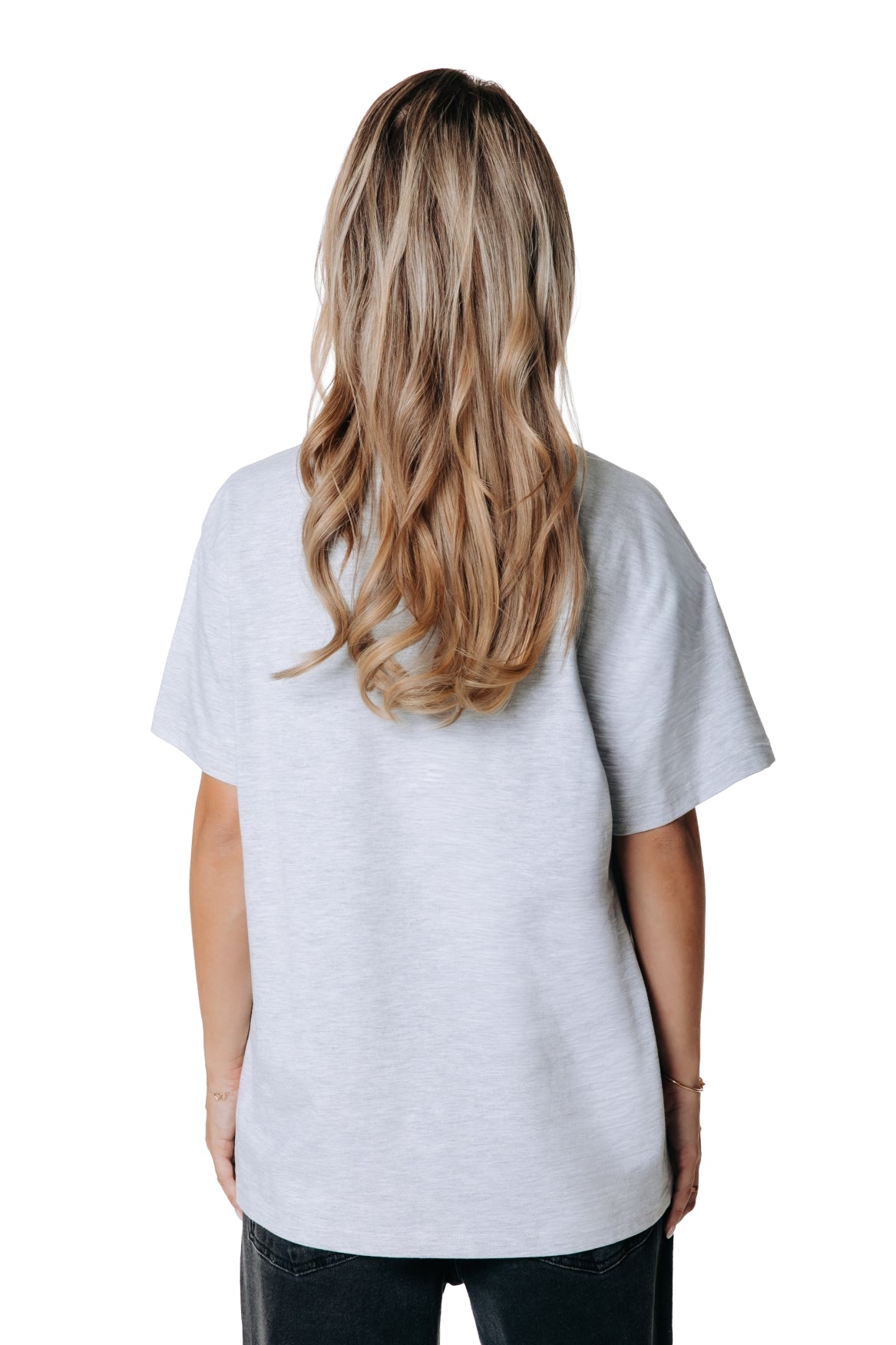 Label T-shirt | Light grey melange