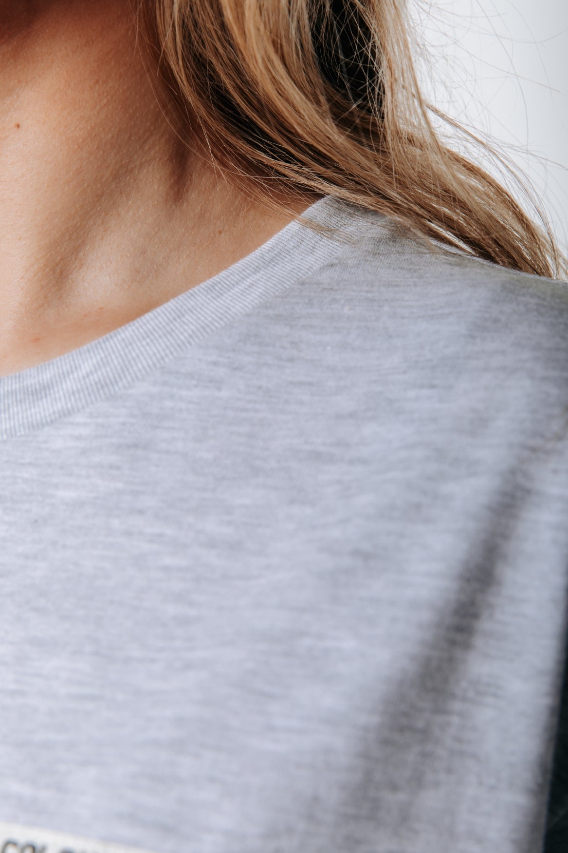 Uni Label T-shirt | Light gray blend