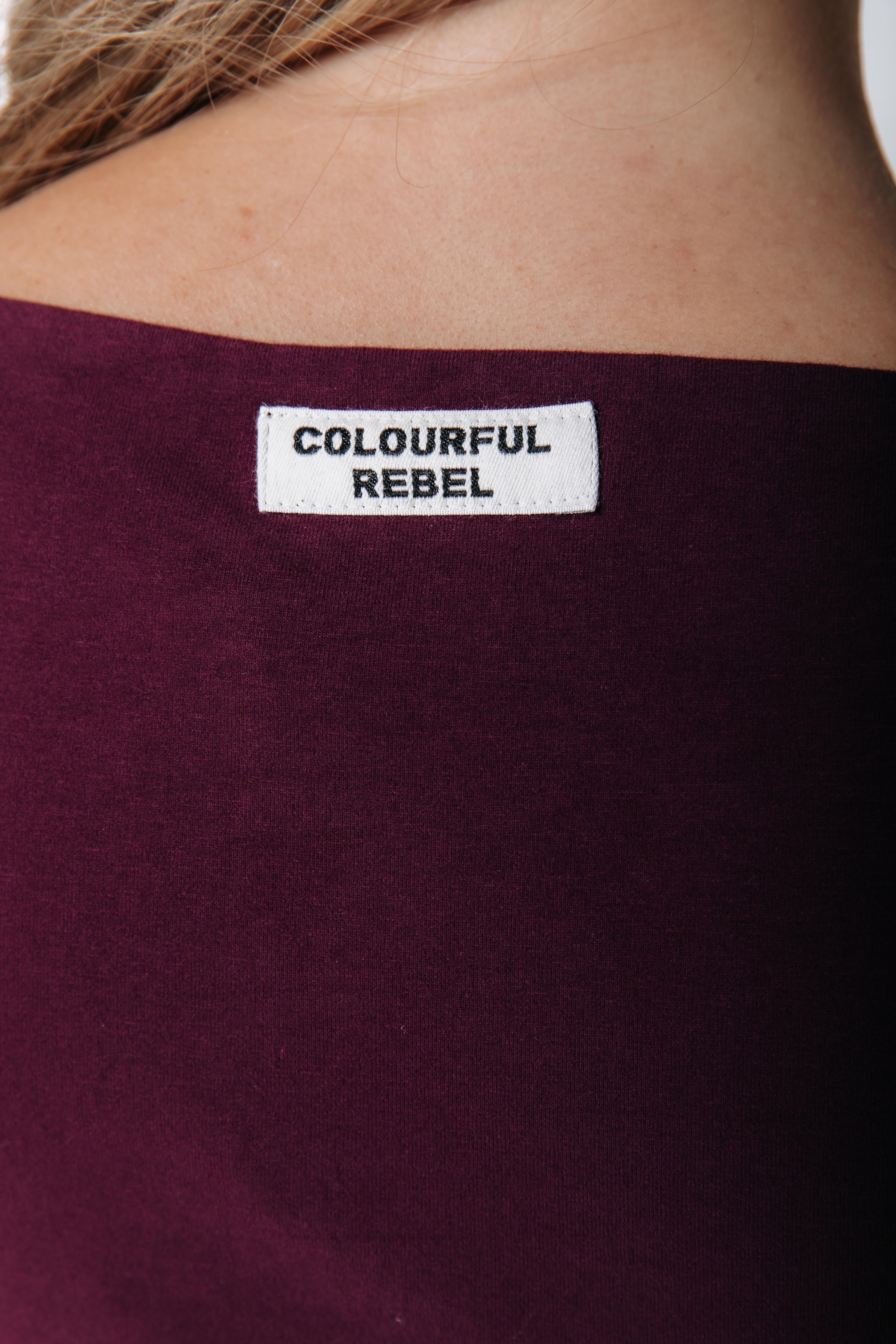 Fitted Boatneck Top | Merlot Red