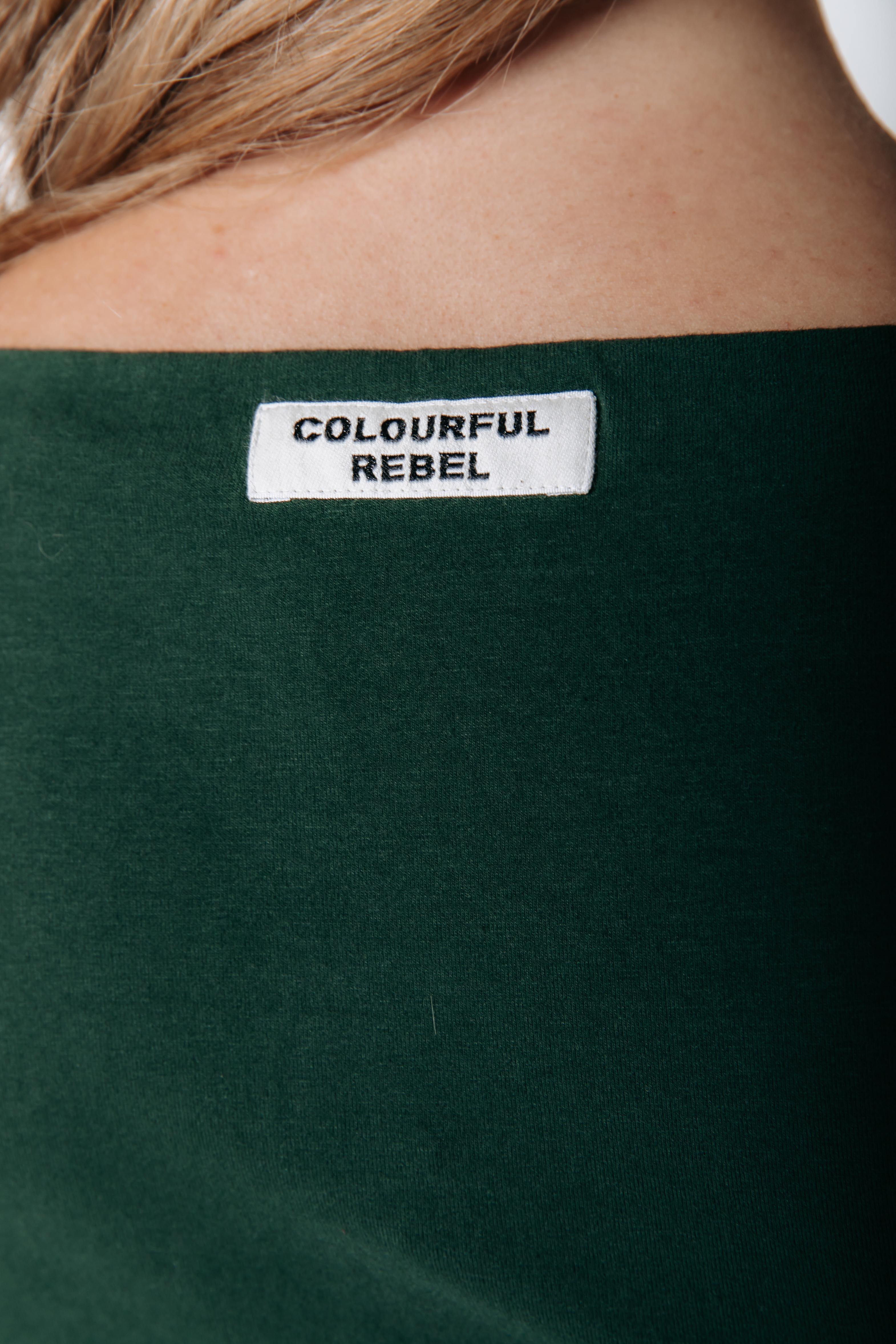 Fitted Boatneck Top | Dark green