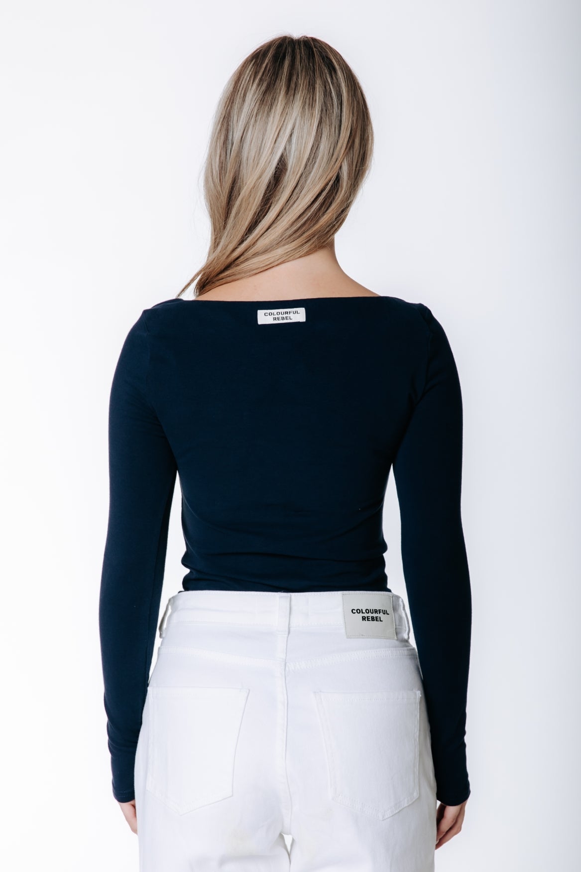 Fitted Boatneck Top | Dark Navy