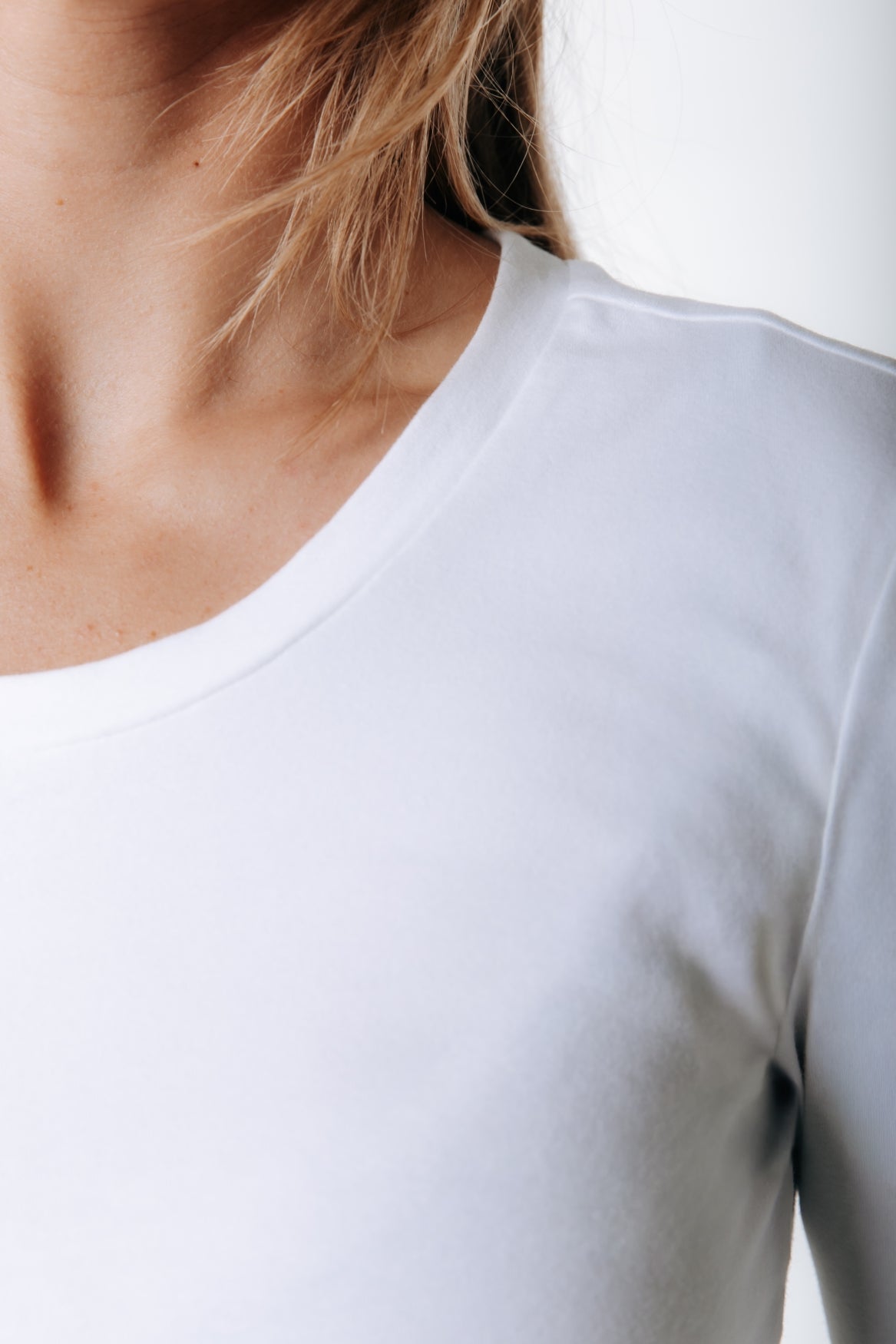 Fitted Wideneck T-shirt | Optic white