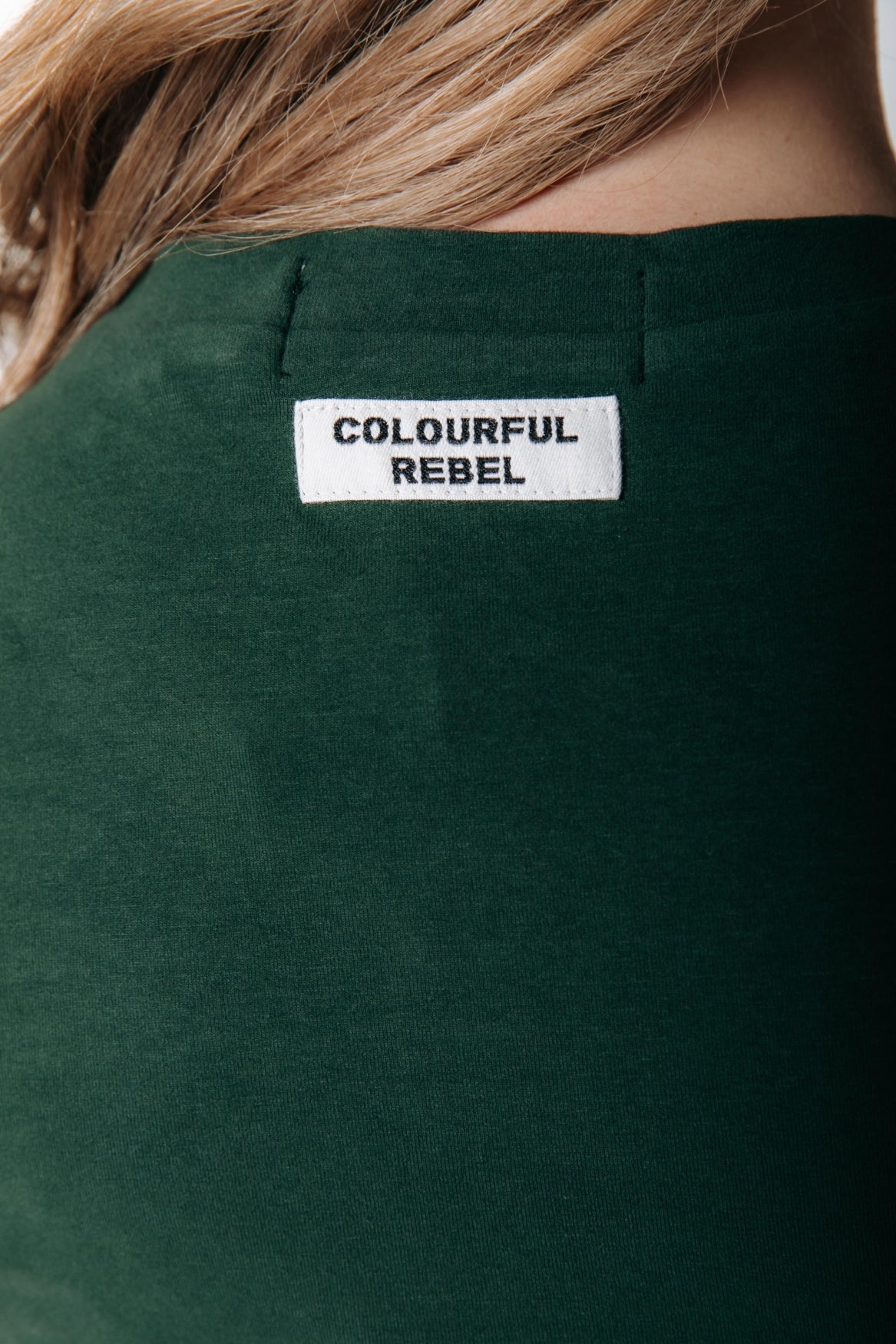 Fitted Wideneck T-shirt | Dark green
