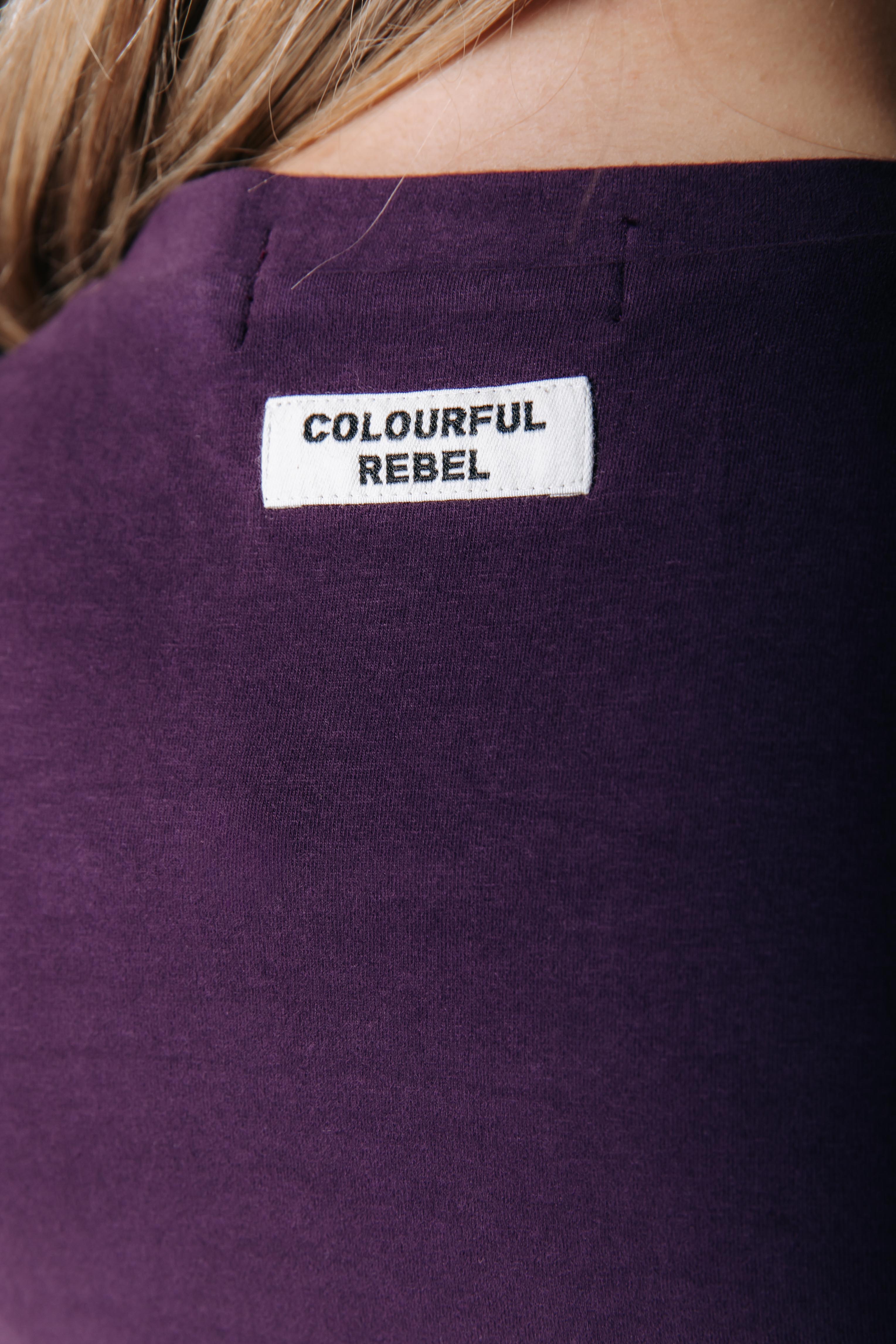 Fitted Wideneck T-shirt | Dark purple