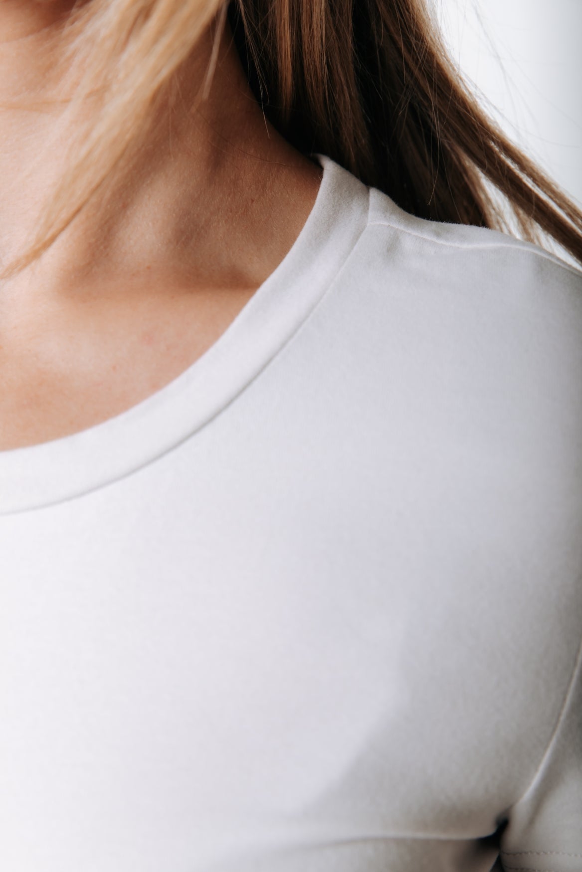 Fitted Wideneck T-shirt | Stone