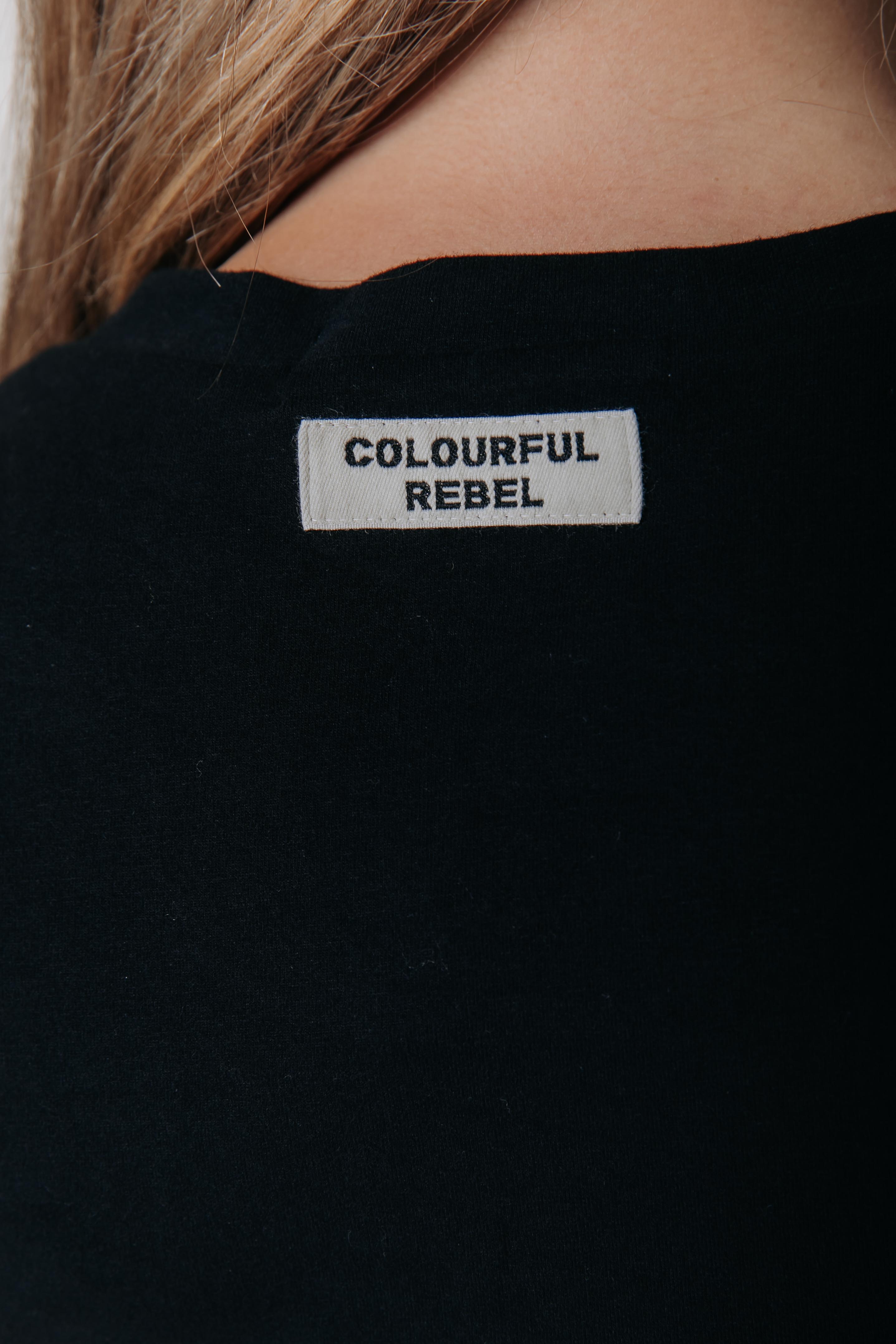 Fitted Wide-Neck Top | Black