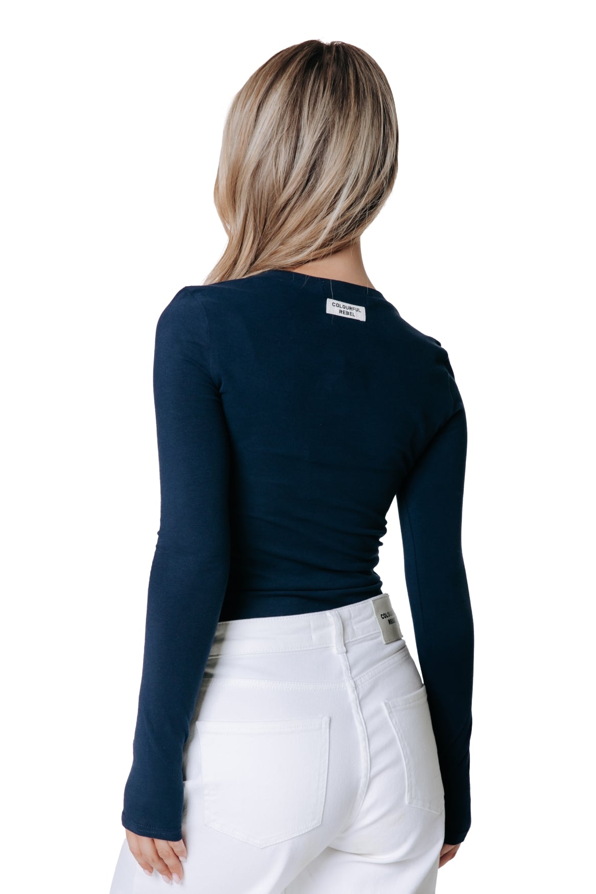 Fitted Wideneck Top | Dark Navy