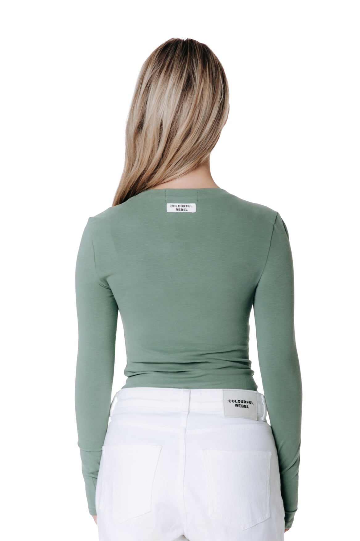 Fitted Wideneck Top | Olive Green