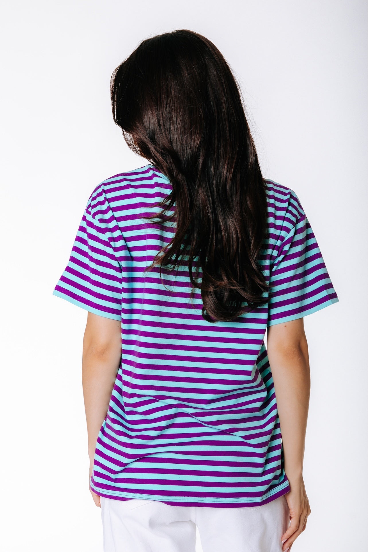 Striped Logo T-shirt | Blue/Purple