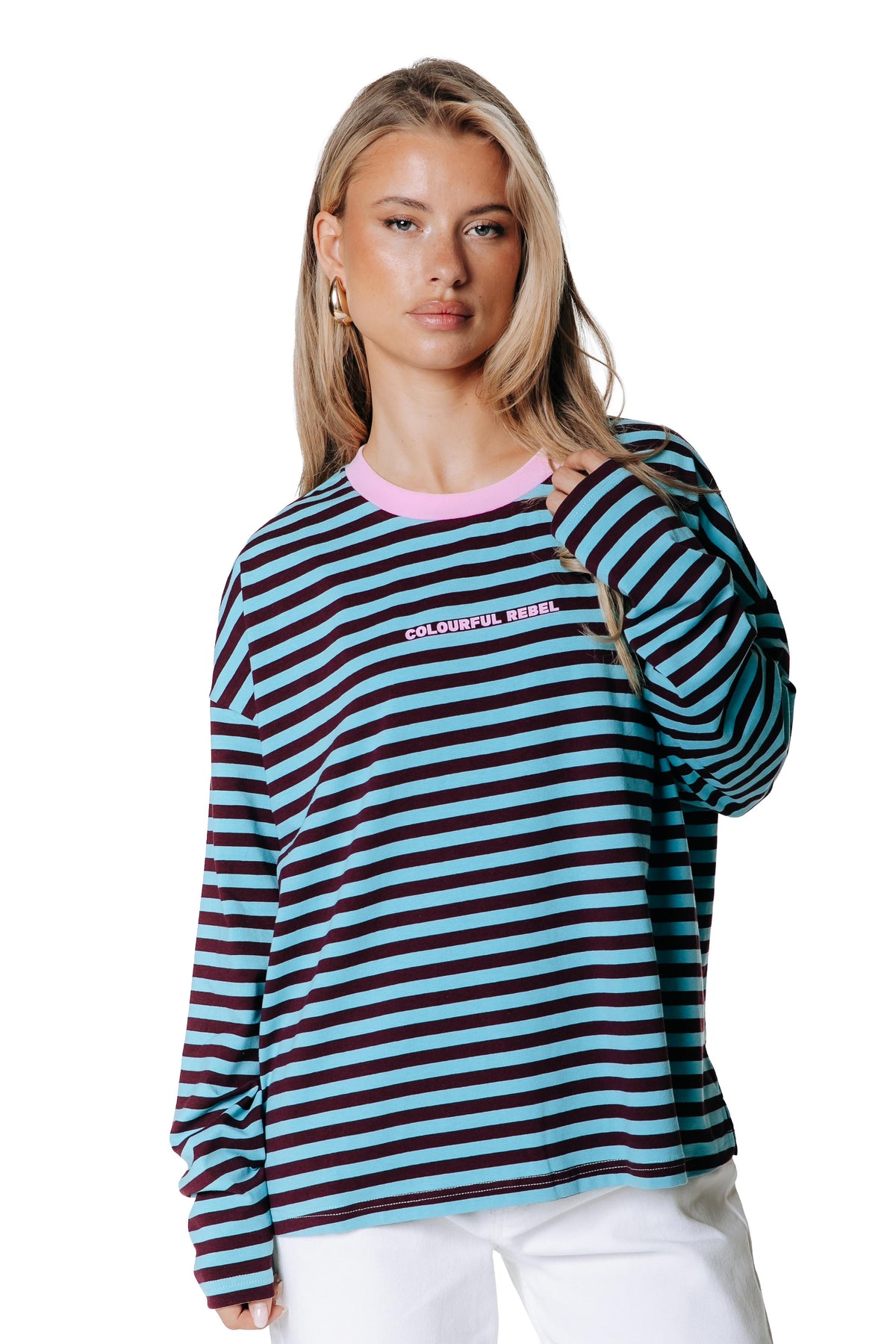 Two Colored Striped Longsleeve | Brown / Blue