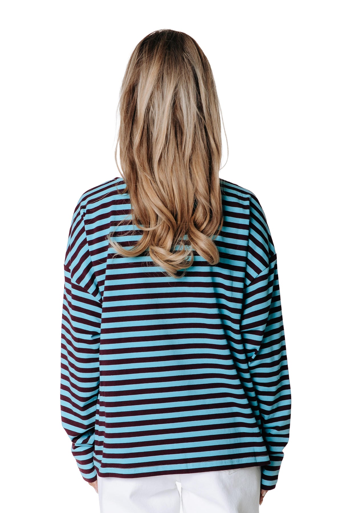 Two Colored Striped Longsleeve | Brown / Blue