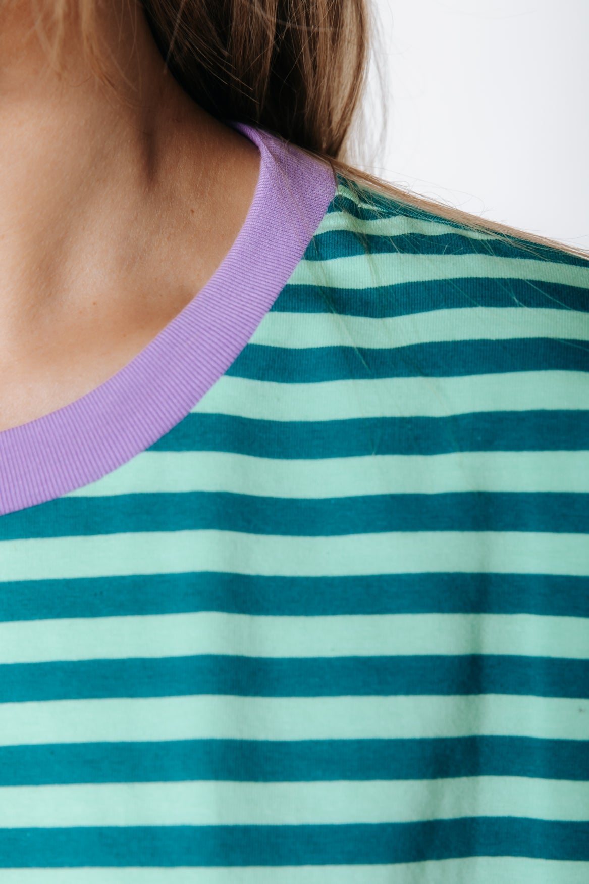 Two Colored Striped Longsleeve | Green / Dark Green