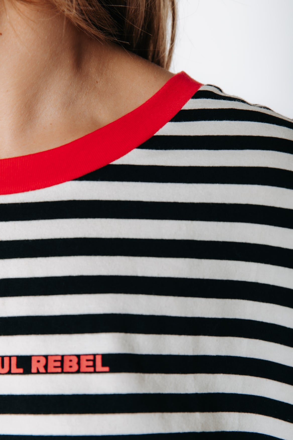 Two Colored Striped Longsleeve | Black/white