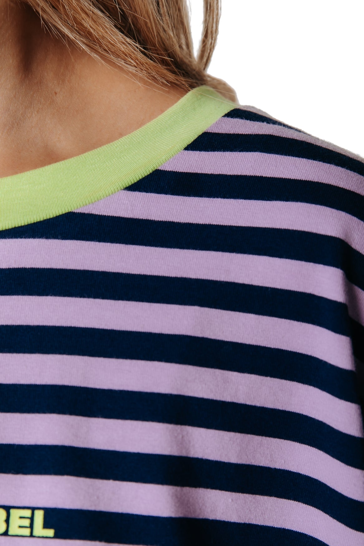 Two Colored Striped Longsleeve | Pink / Navy