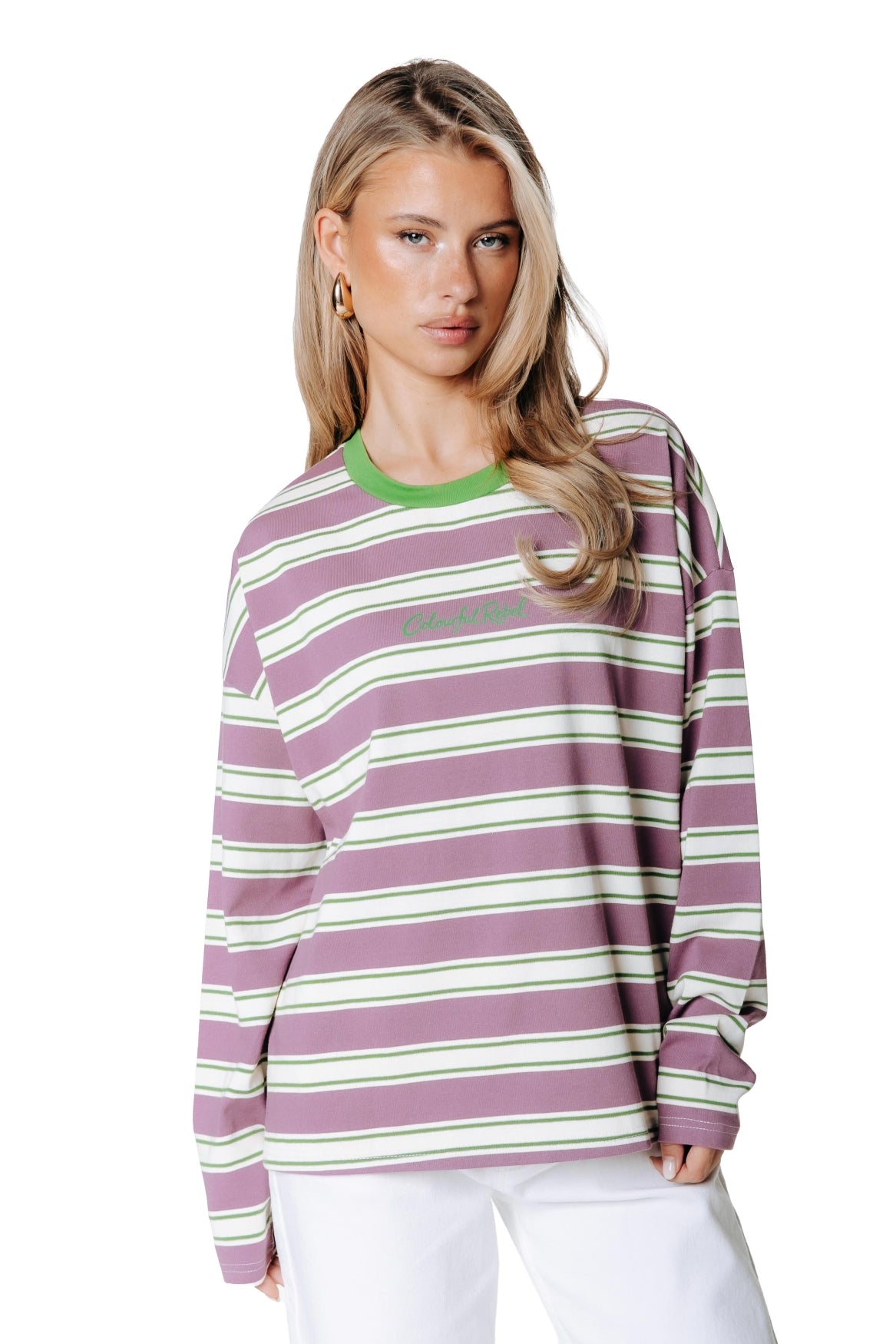 Multi Striped Longsleeve | Vintage pink