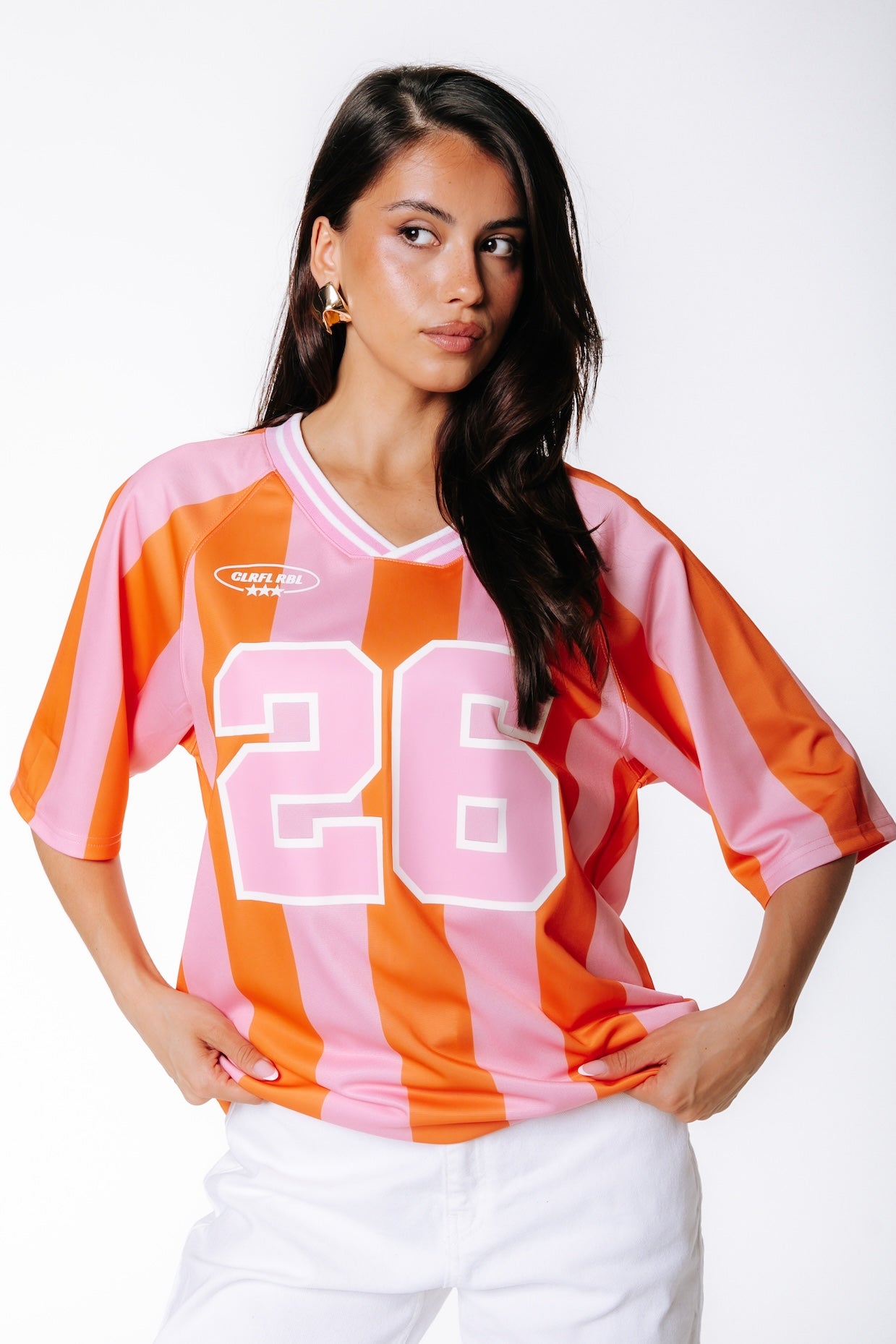 World Cup Mesh Football T-shirt | Pink/Orange