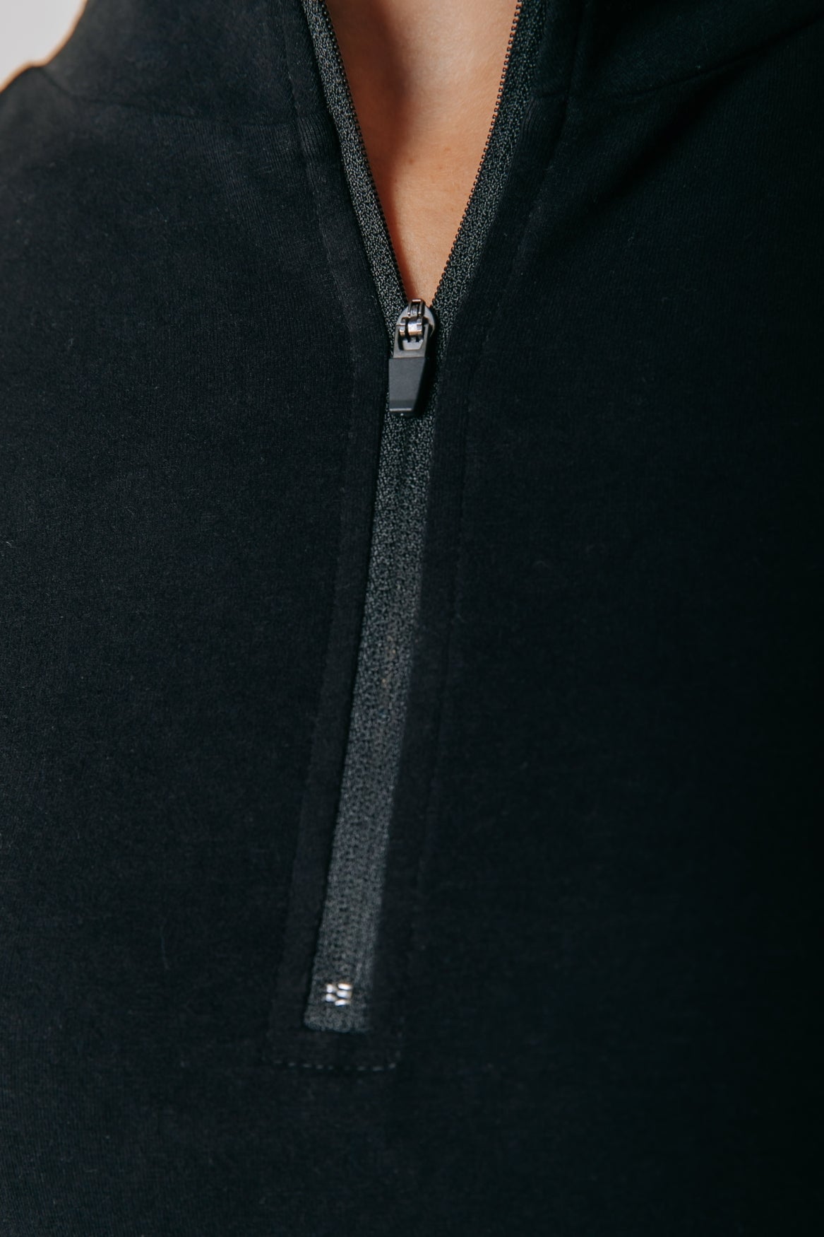 Fitted Zip Top | Black