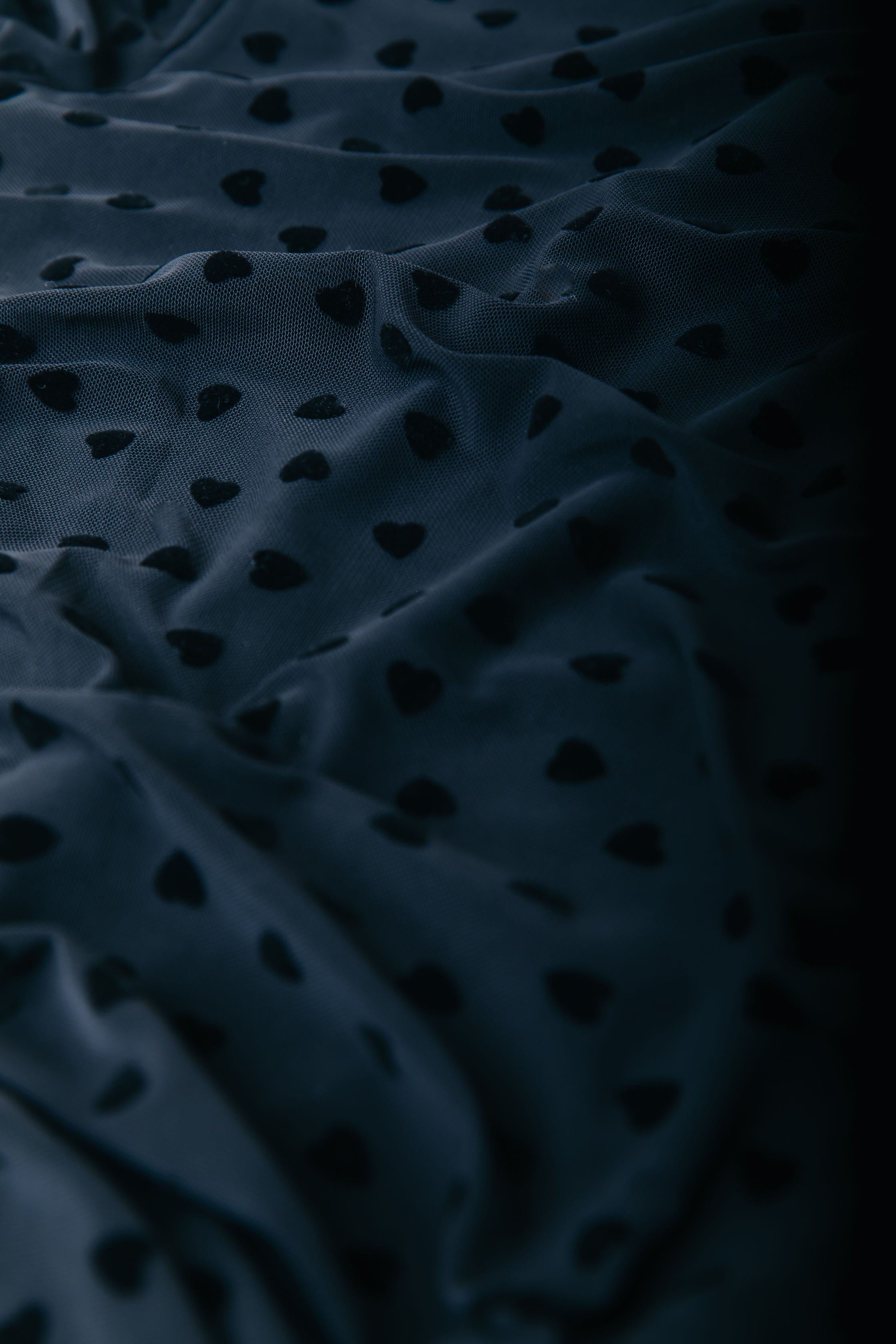 Neyo Hearts Mesh Top | Schwarz