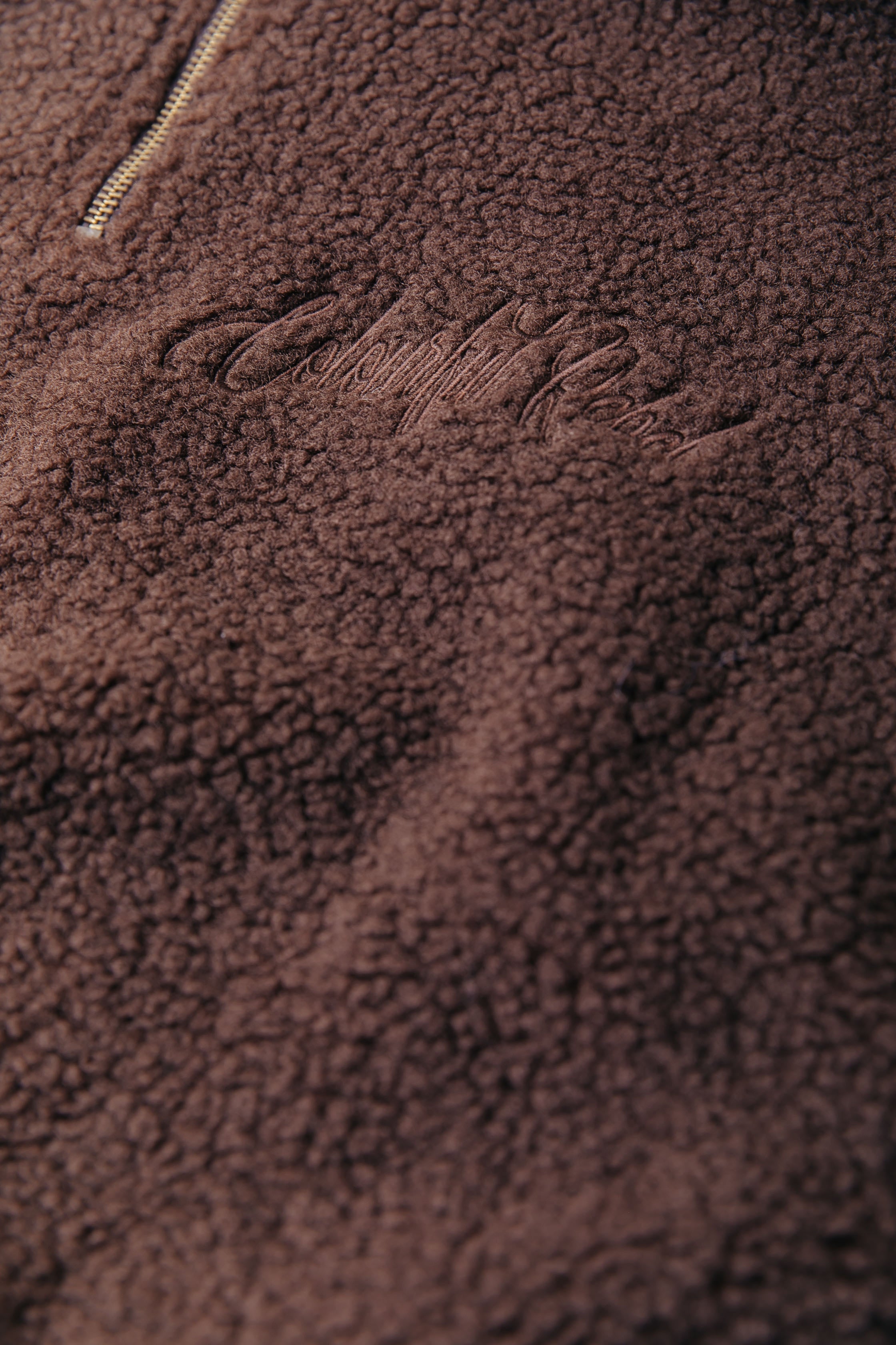 Jills Teddy Zip Sweat | Brown