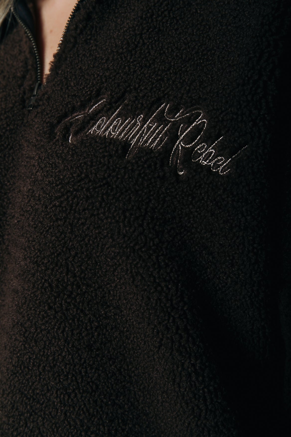 Jills Teddy Zip Sweat | Brown