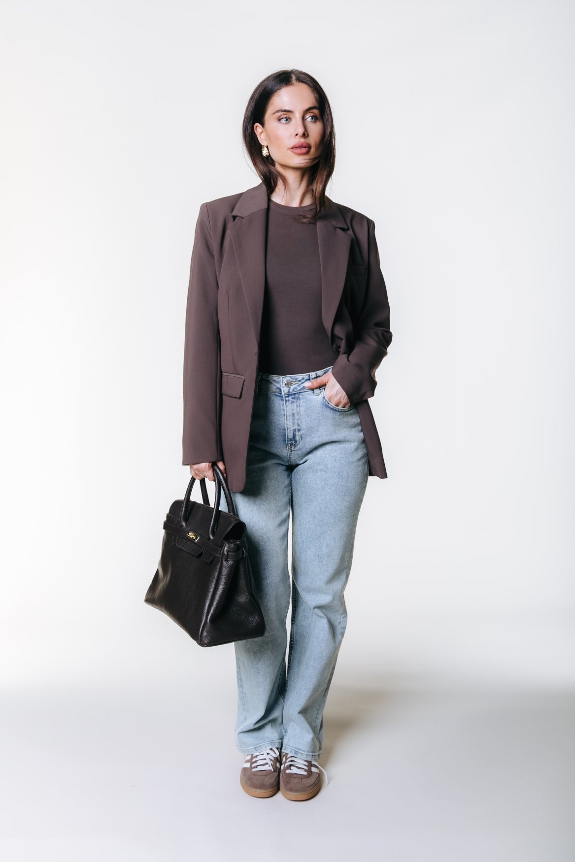 Fitted Longsleeve Top | Brown