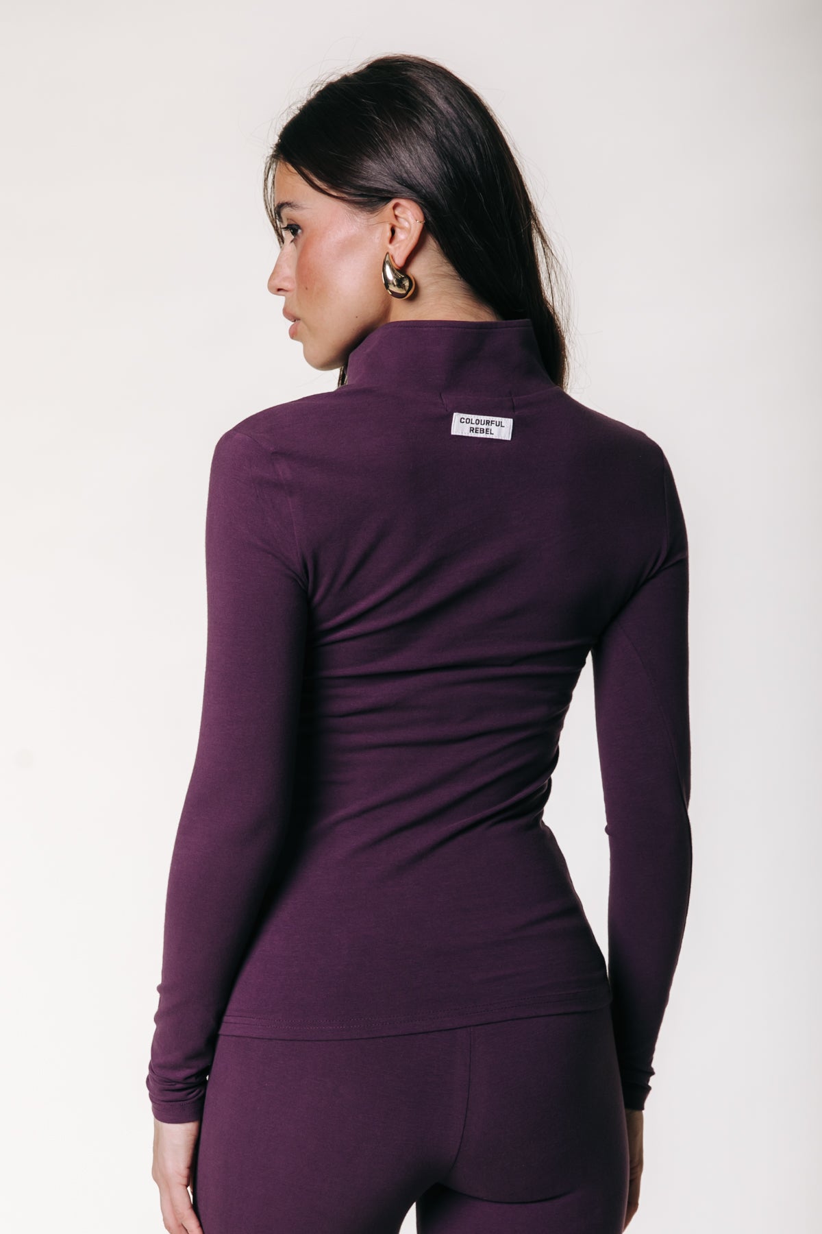 Fitted Zip Top | Dark purple