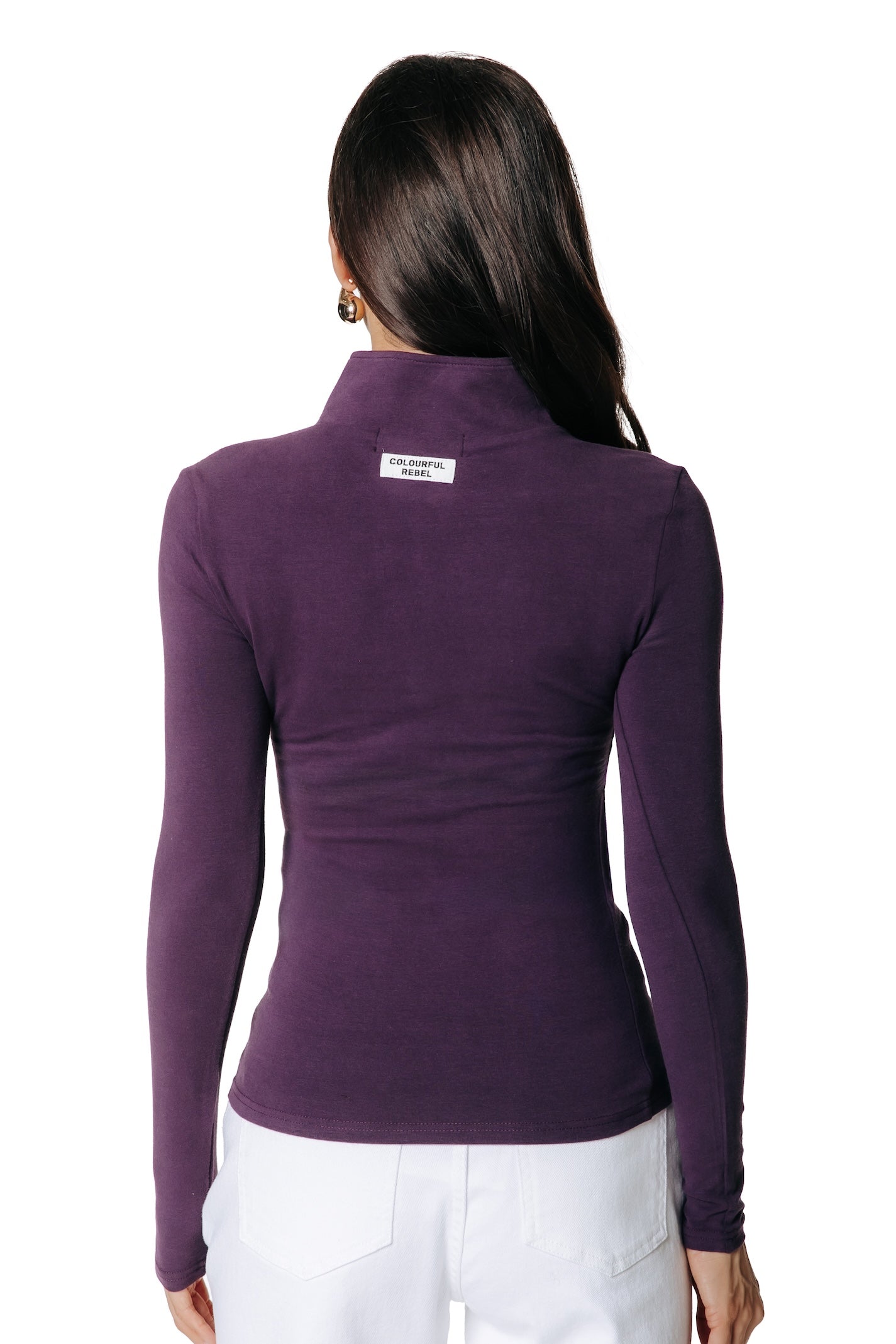 Fitted Zip Top | Dark purple