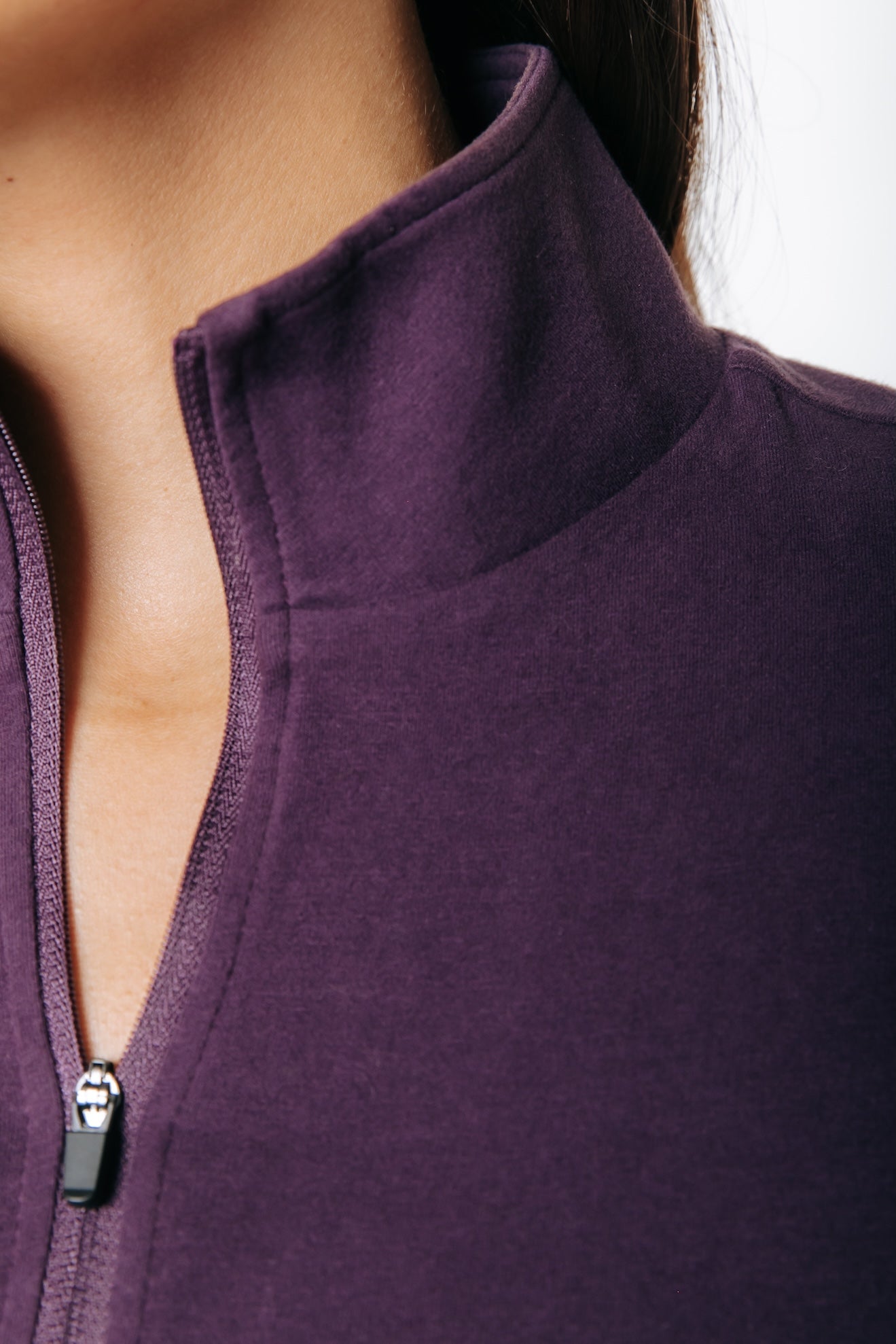 Fitted Zip Top | Dark purple
