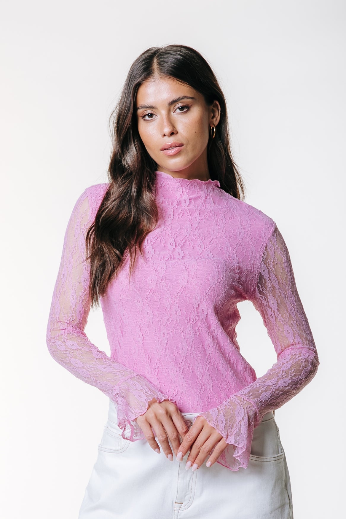 Nena Lace Top | Light pink