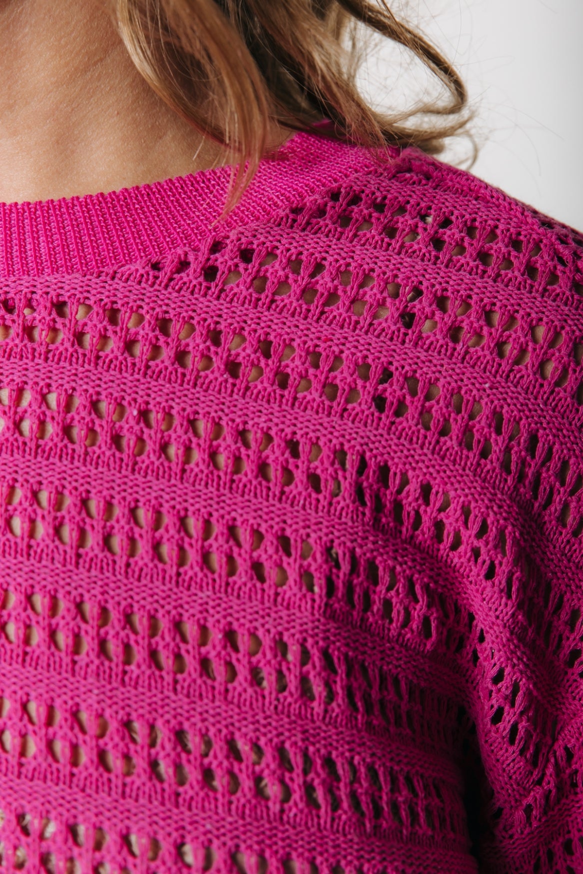 Nicky Crochet Top | Dark fuchsia