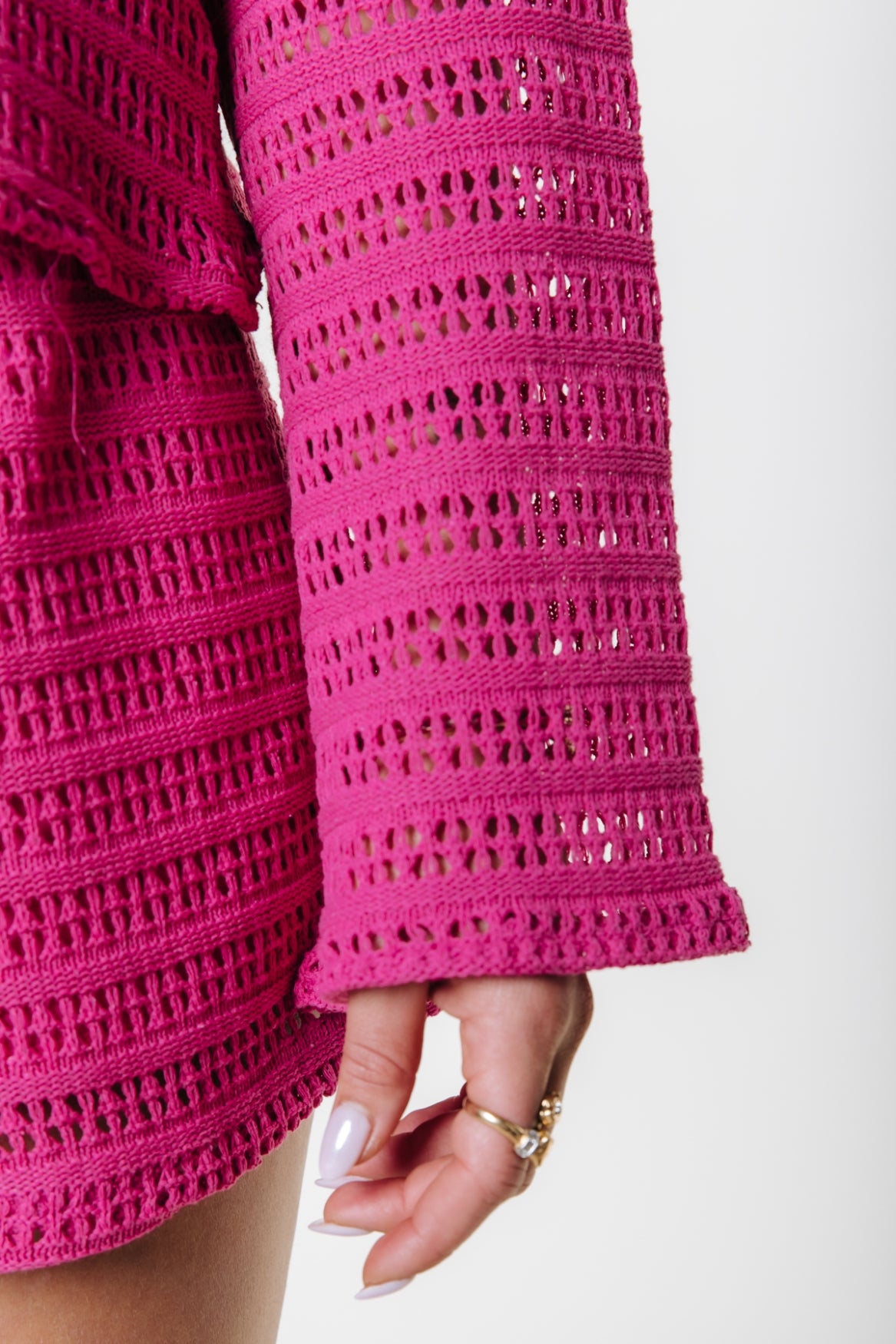 Nicky Crochet Top | Dark fuchsia