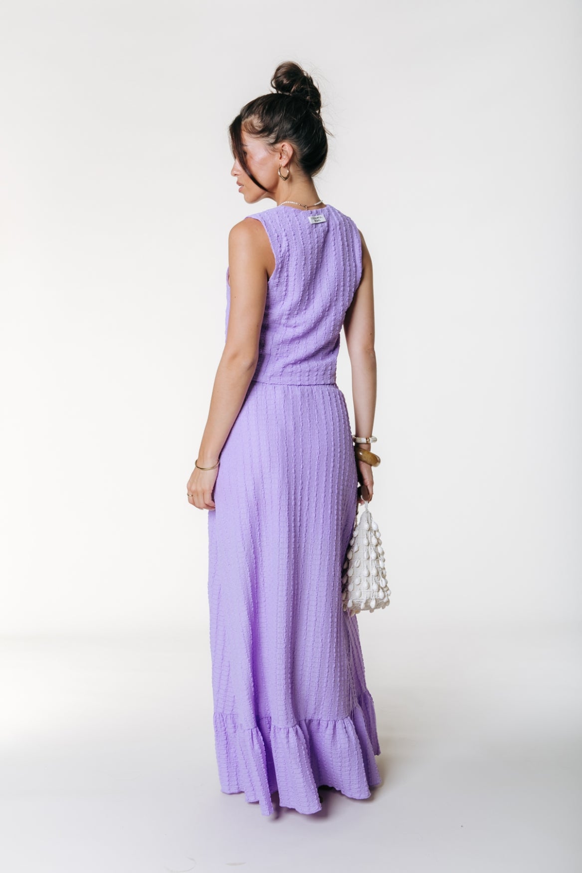 Ginger Bow Gilet | Light Lavender