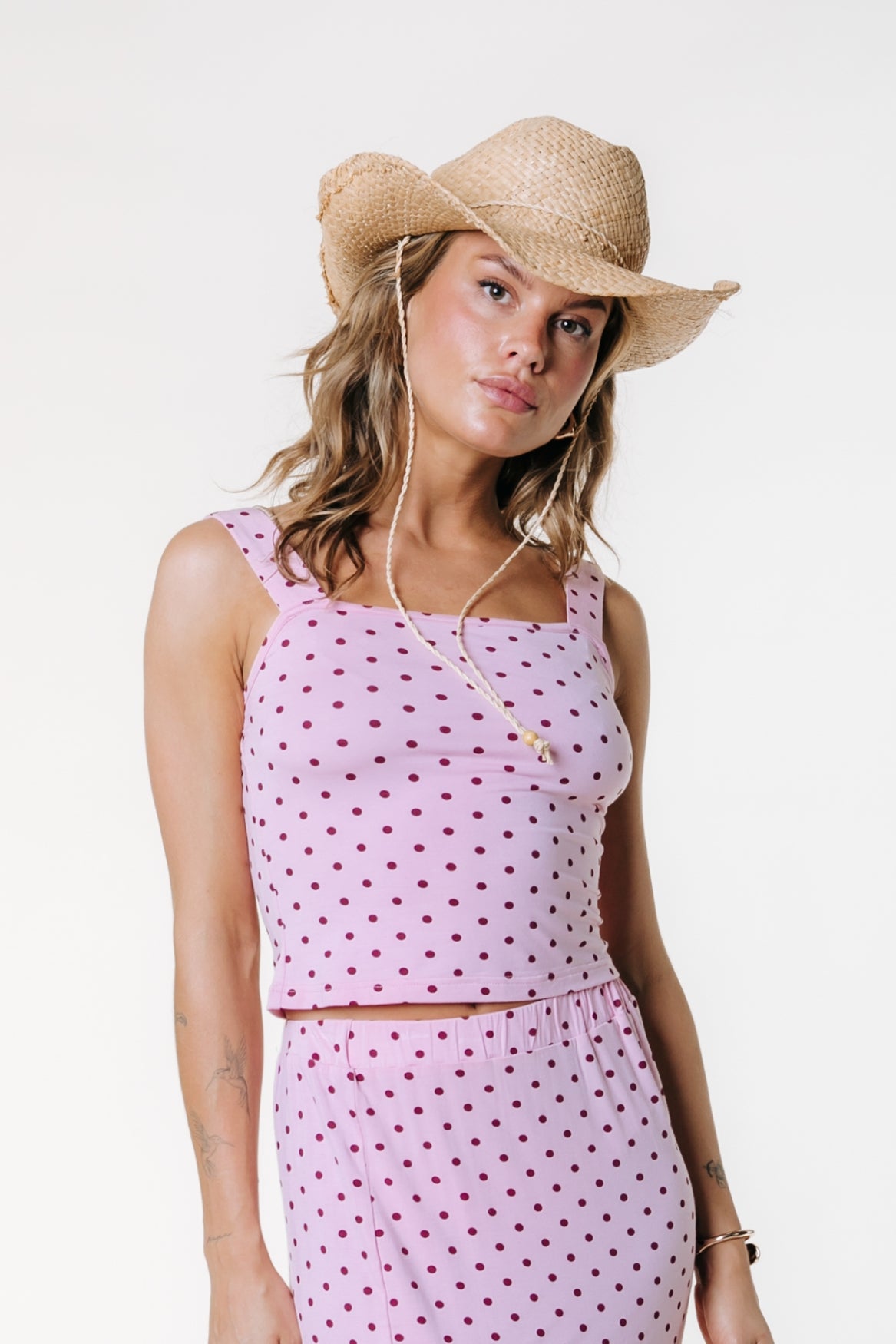 Tess Dots Top | Light pink